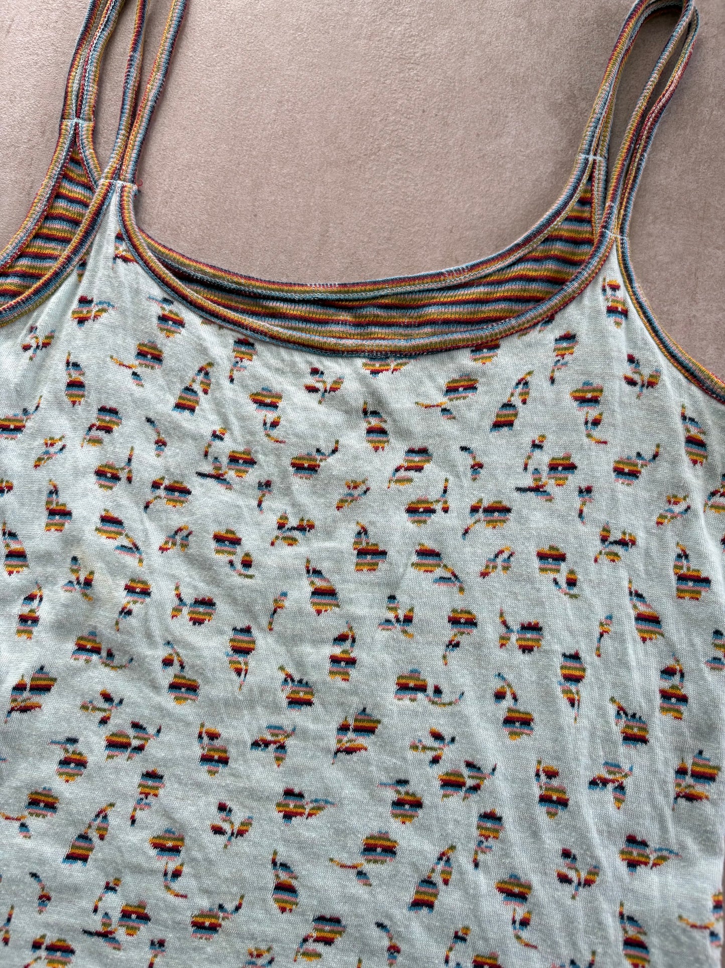 00's Japanese Light Blue Cotton Cami