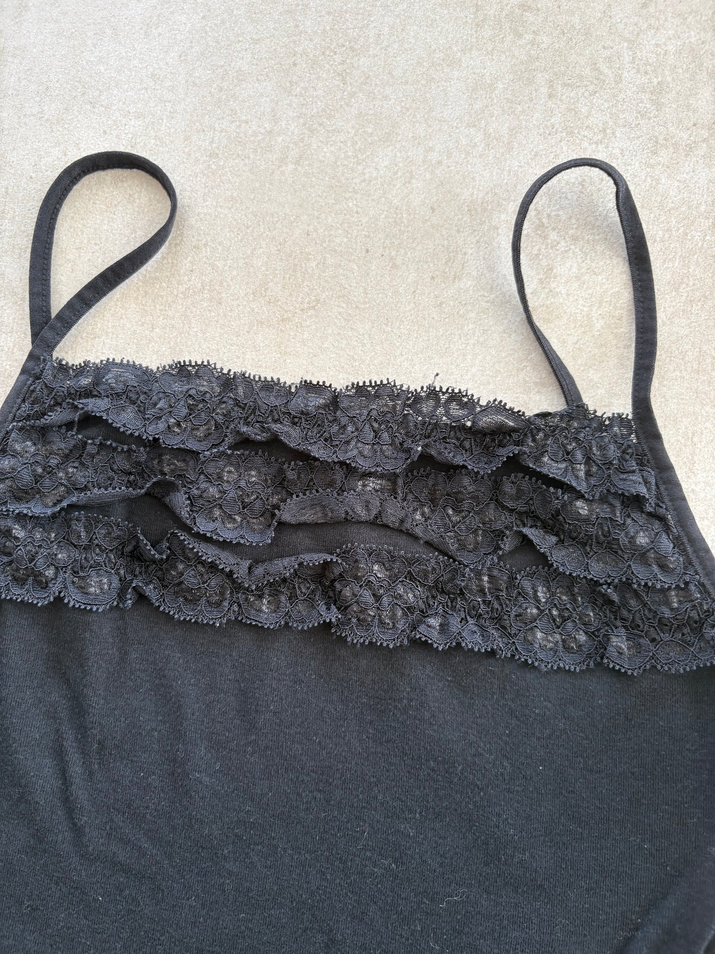 00's Japanese Black Lace Cami