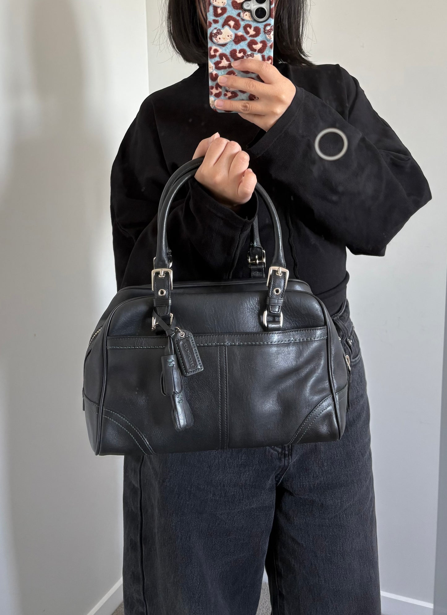 Coach Black Leather Doctor Satchel