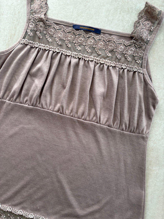 00's Japanese Mauve Babydoll Tank Top