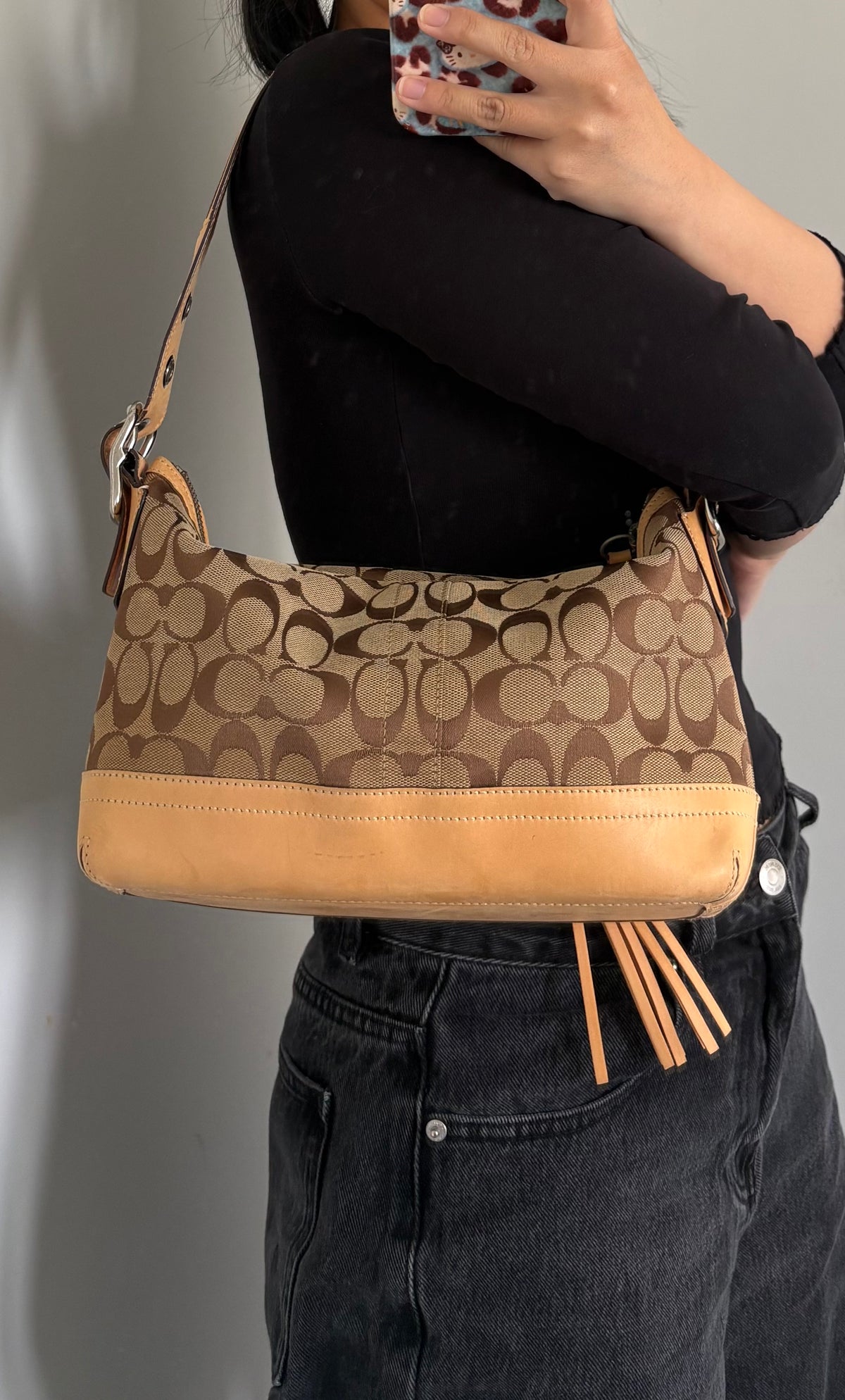 Coach Signature East West Shoulder Bag