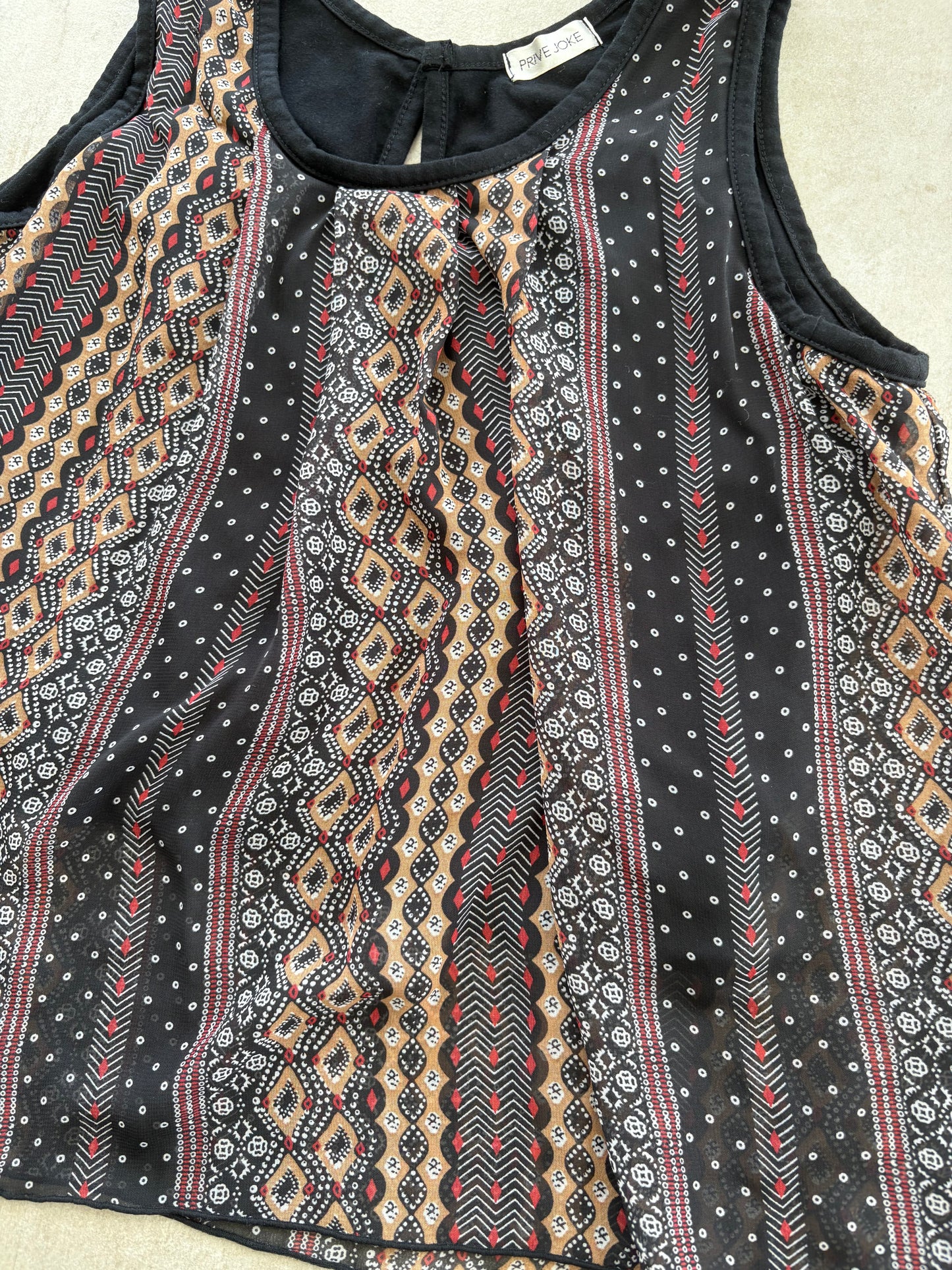 00's Japanese Multicolour Stripe Sleeveless Top
