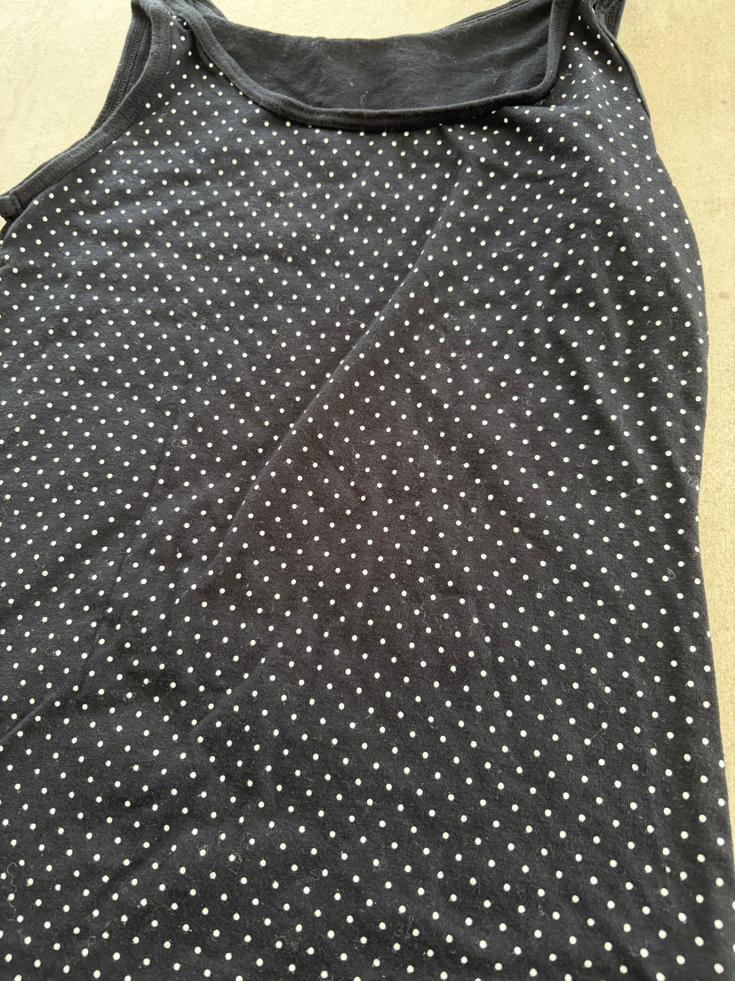 00's Black Polka Dot Tank Top