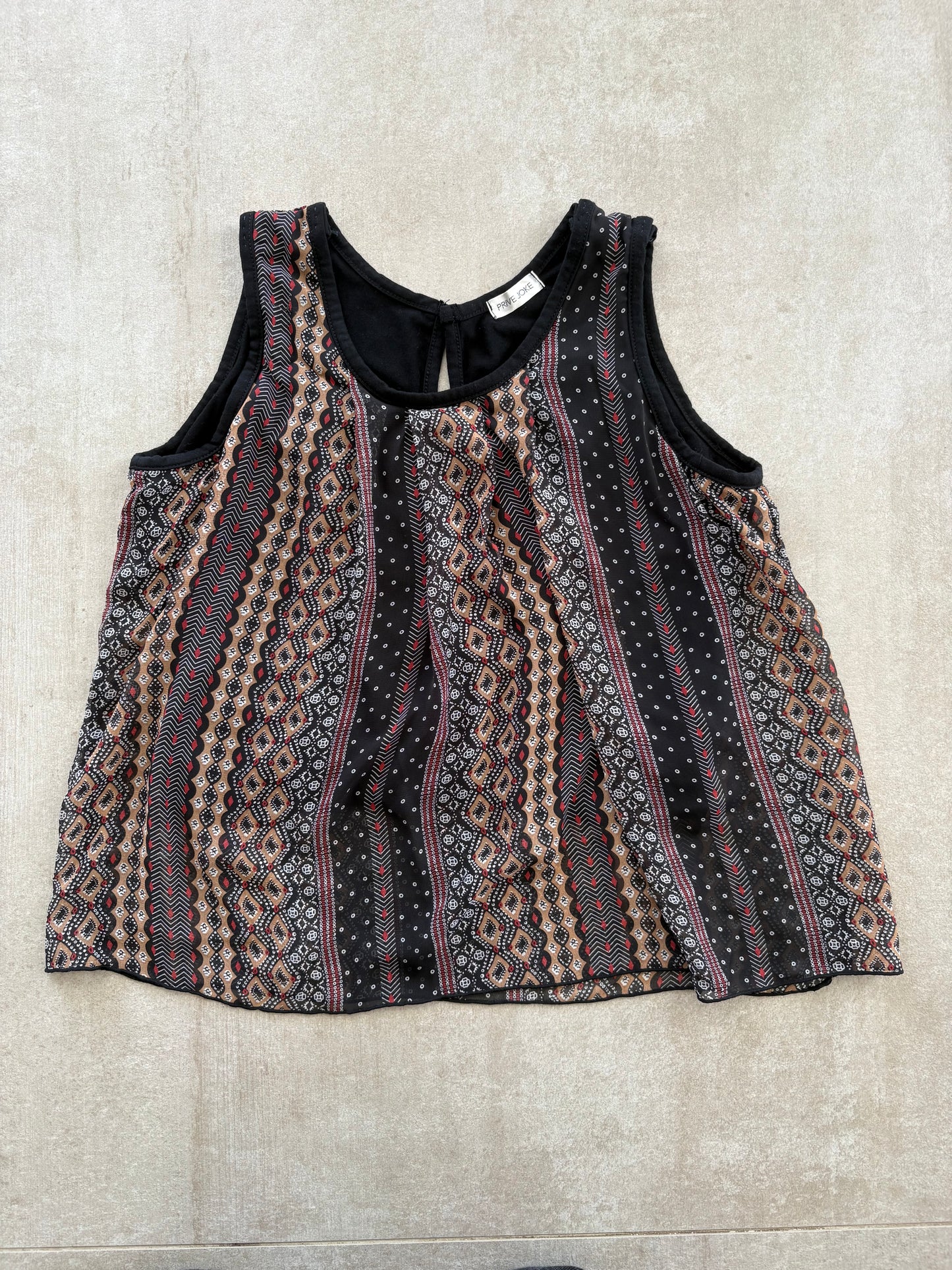 00's Japanese Multicolour Stripe Sleeveless Top