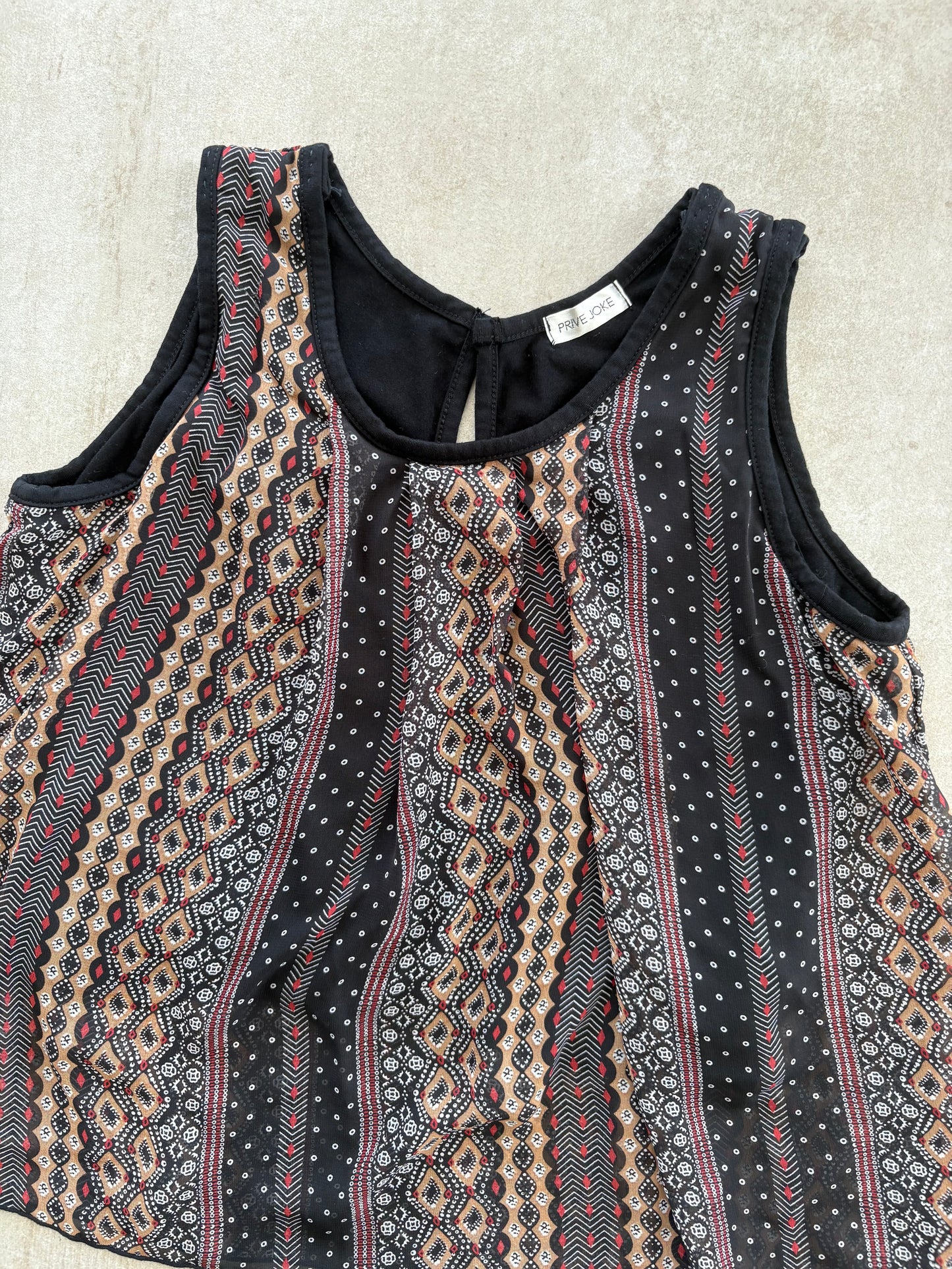 00's Japanese Multicolour Stripe Sleeveless Top