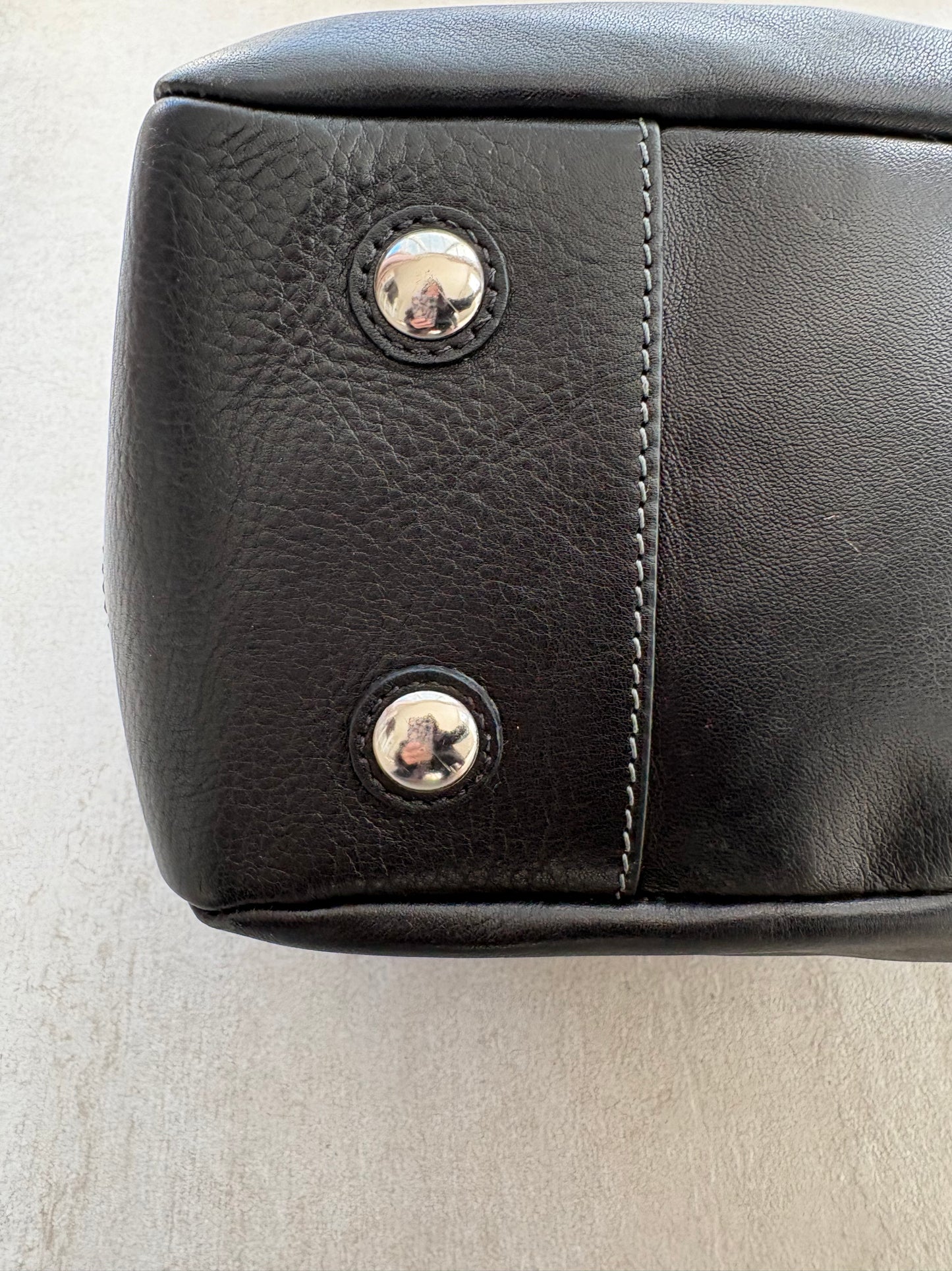 Coach Black Leather Tote Bag