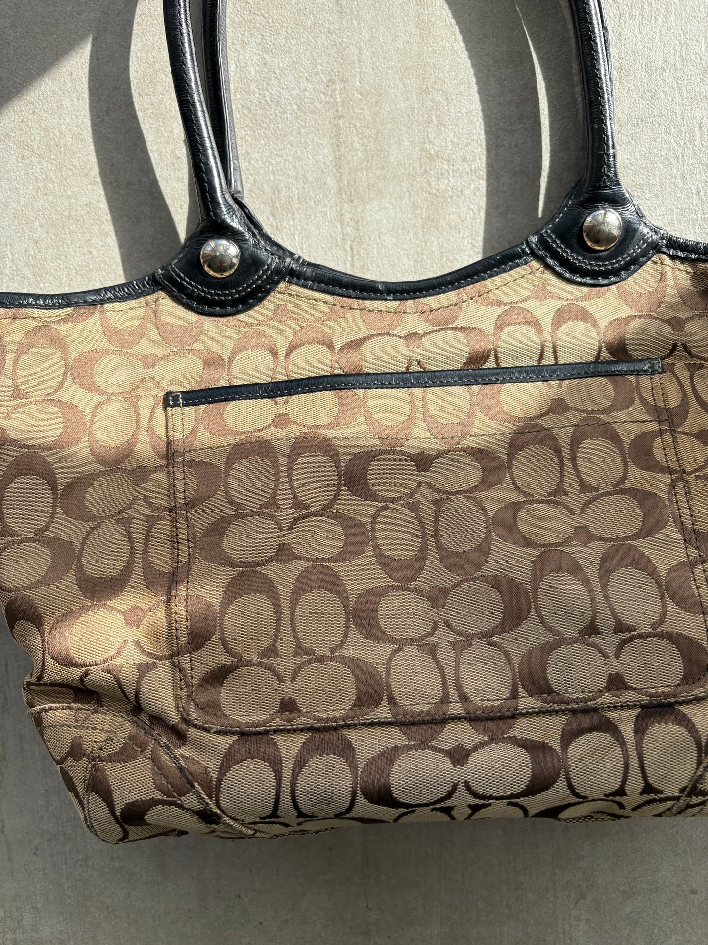 Coach Signature C Brown Tote Bag