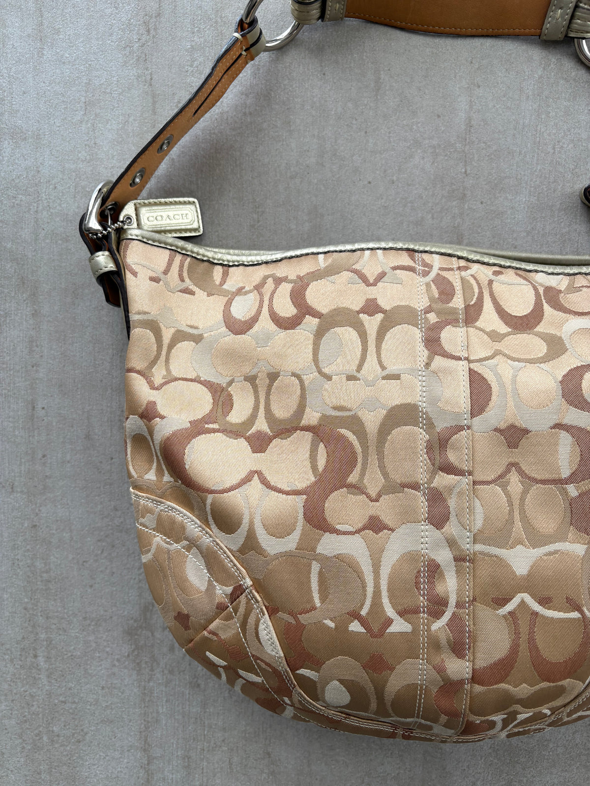 Coach Signature Optic Large Hobo Shoulder Bag