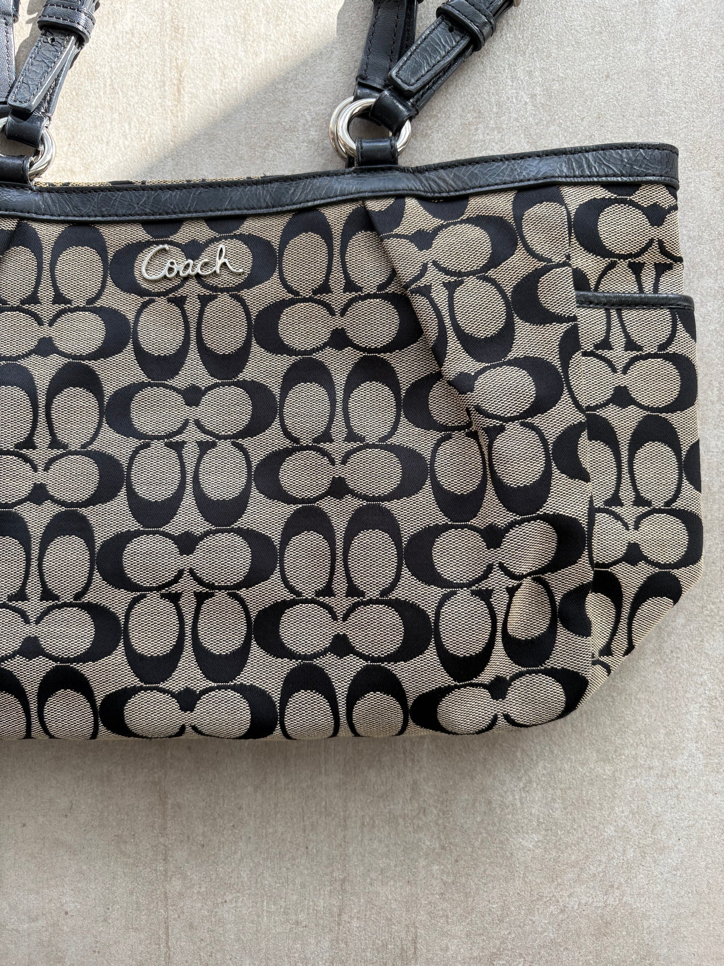 Coach Black Gallery Legacy Tote Bag