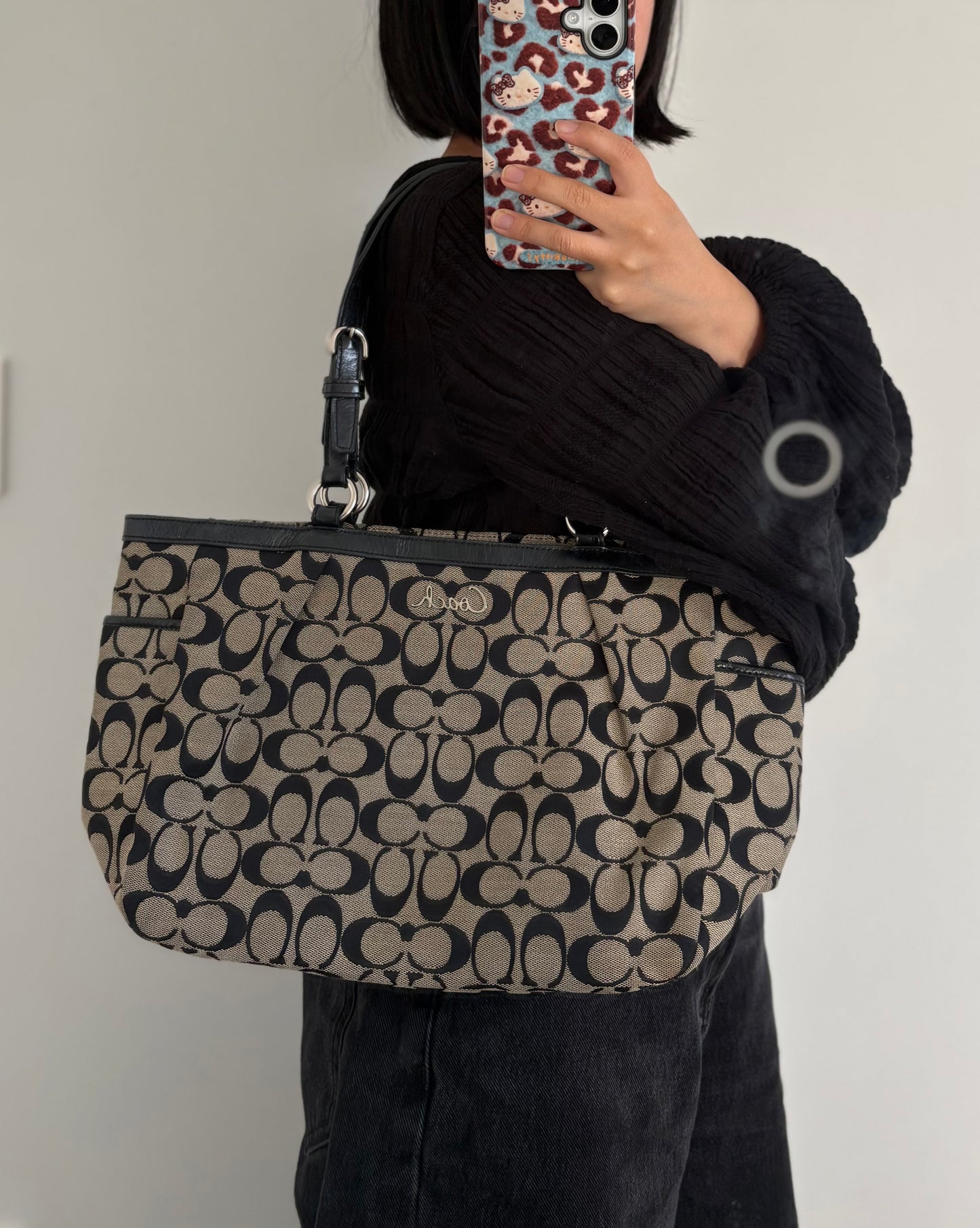 Coach Black Gallery Legacy Tote Bag