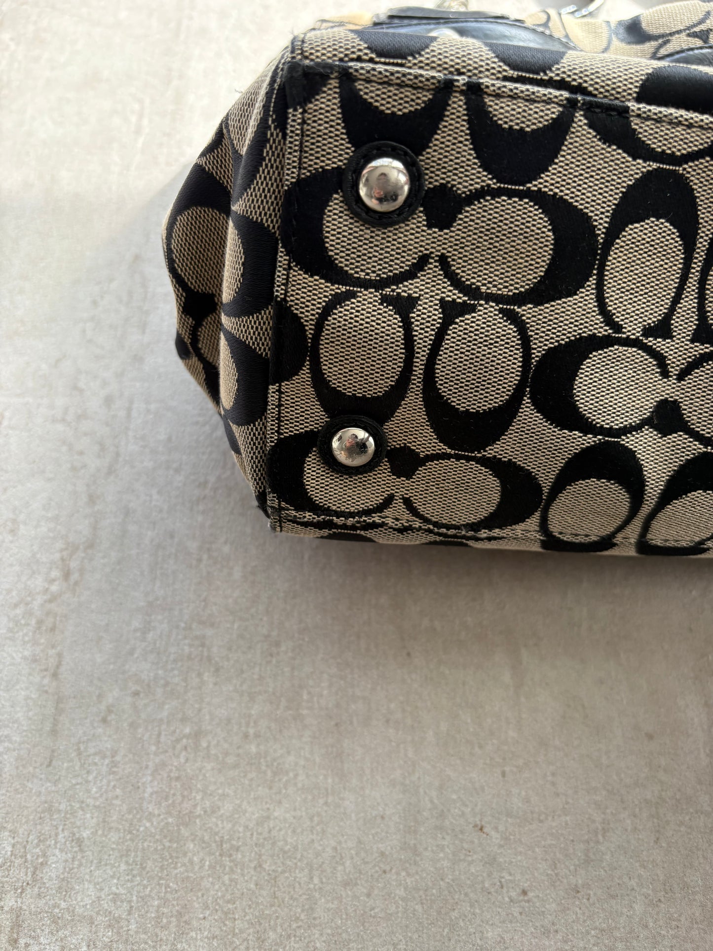 Coach Jacquard Signature Shoulder Satchel Bag