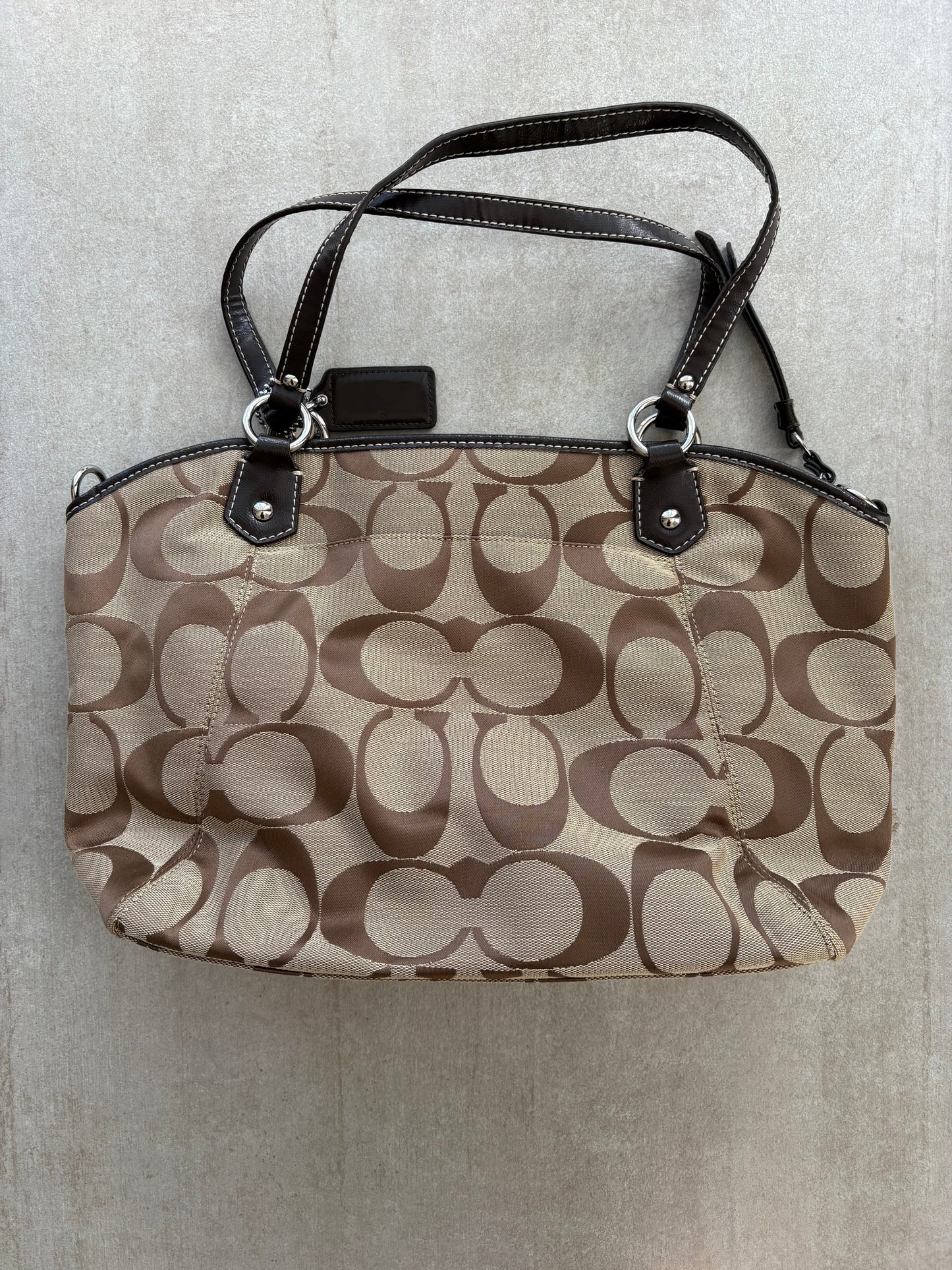 Coach Signature Stripe Shoulder Bag