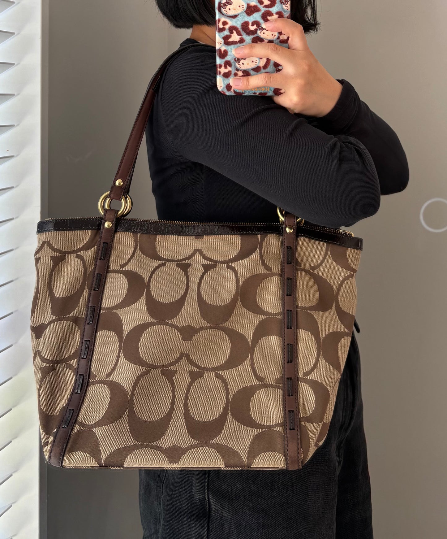 Coach Signature Brown Tote
