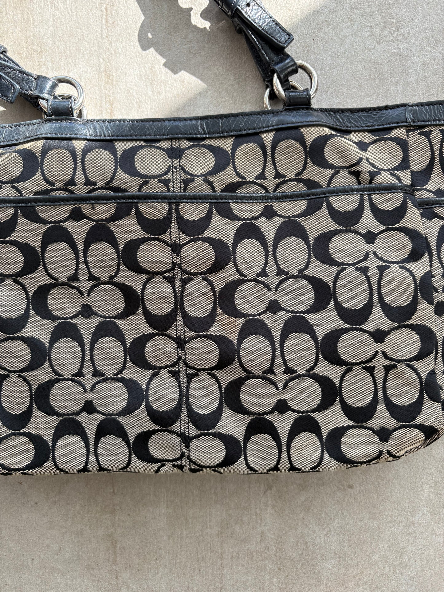 Coach Black Gallery Legacy Tote Bag