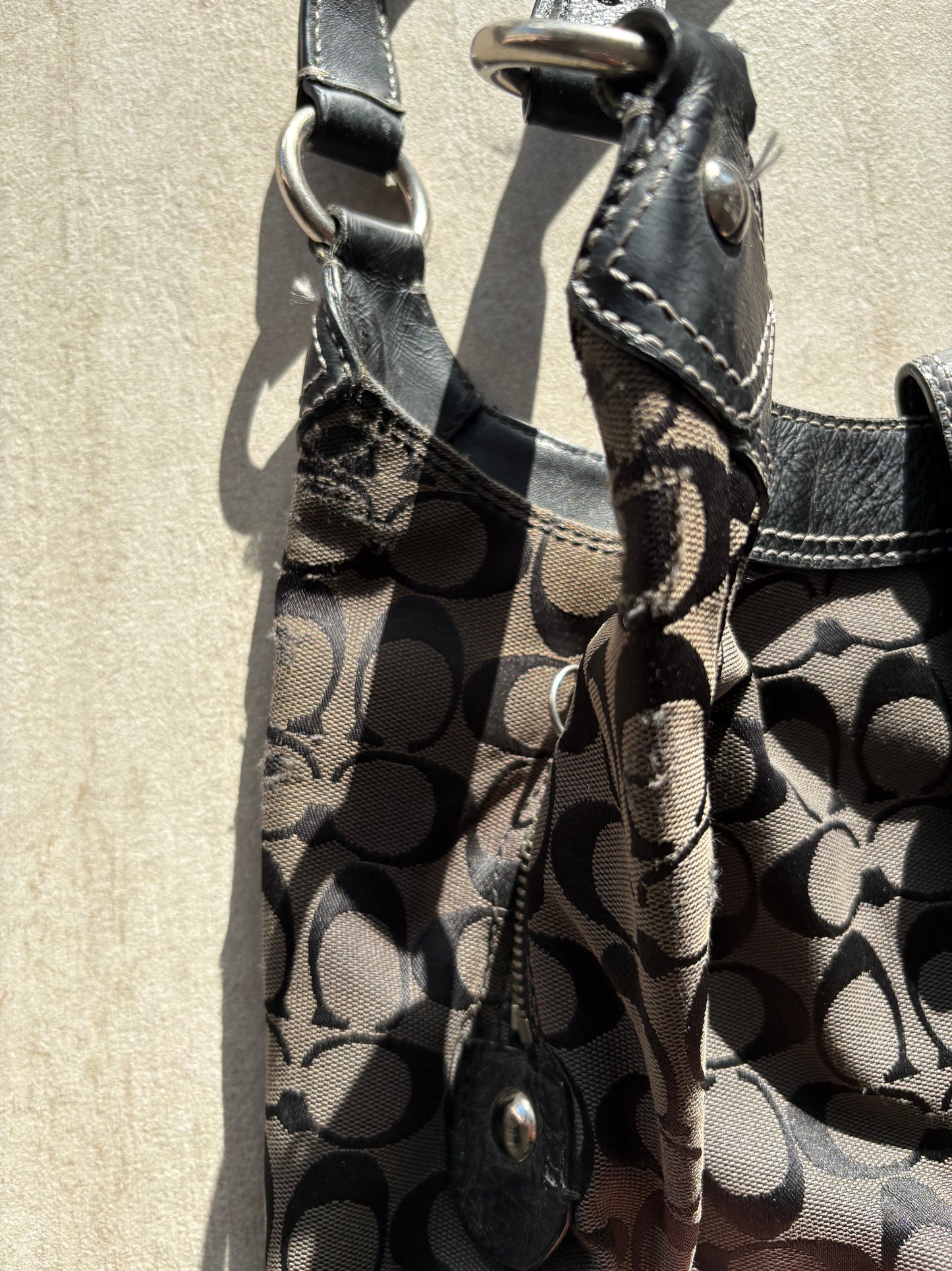 Coach Black Signature Soho Lynn Shoulder Bag *AF
