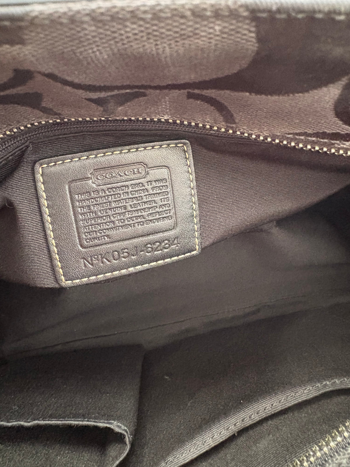 Coach Signature Black Canvas Tote
