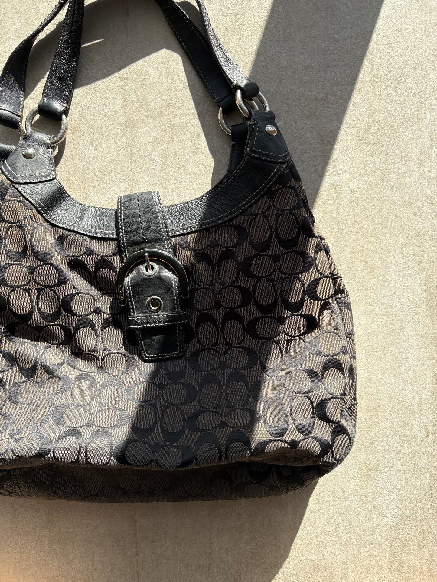 Coach Black Signature Soho Lynn Shoulder Bag *AF