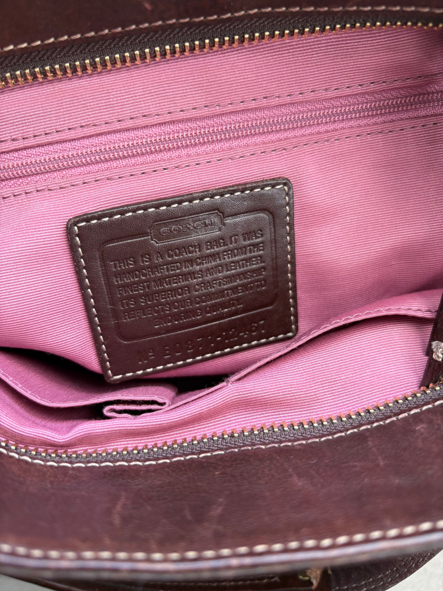 Coach Brown Hampton Canvas Shoulder Bag