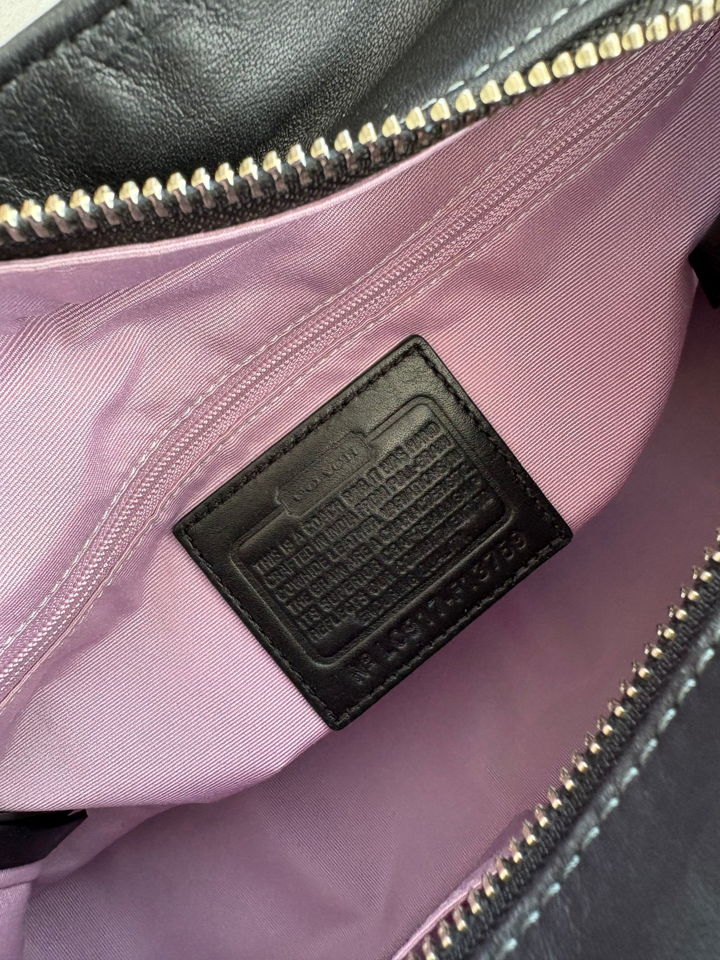 Coach Black Leather Tote Bag