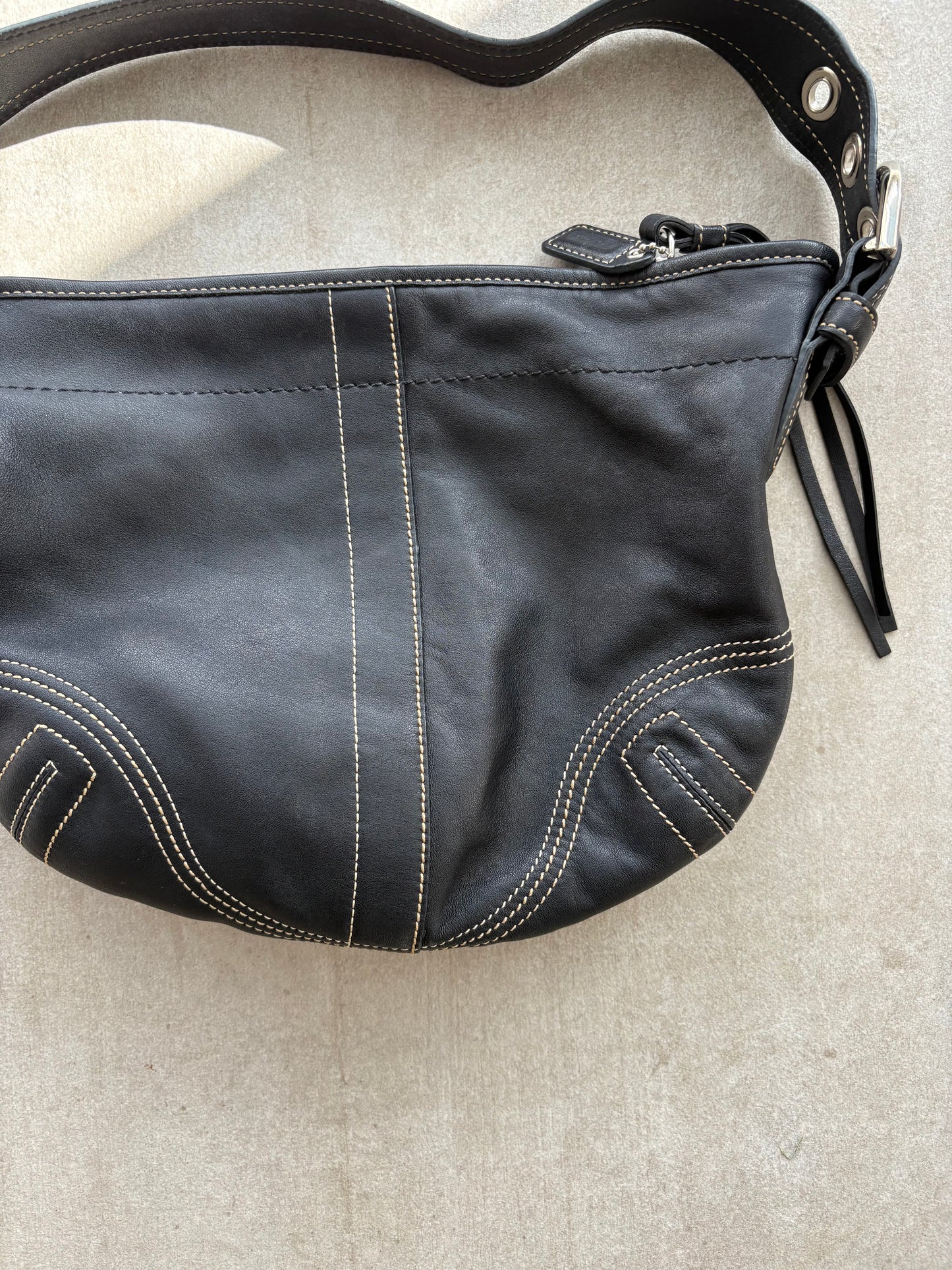 Coach Black Leather Soho Shoulder Bag