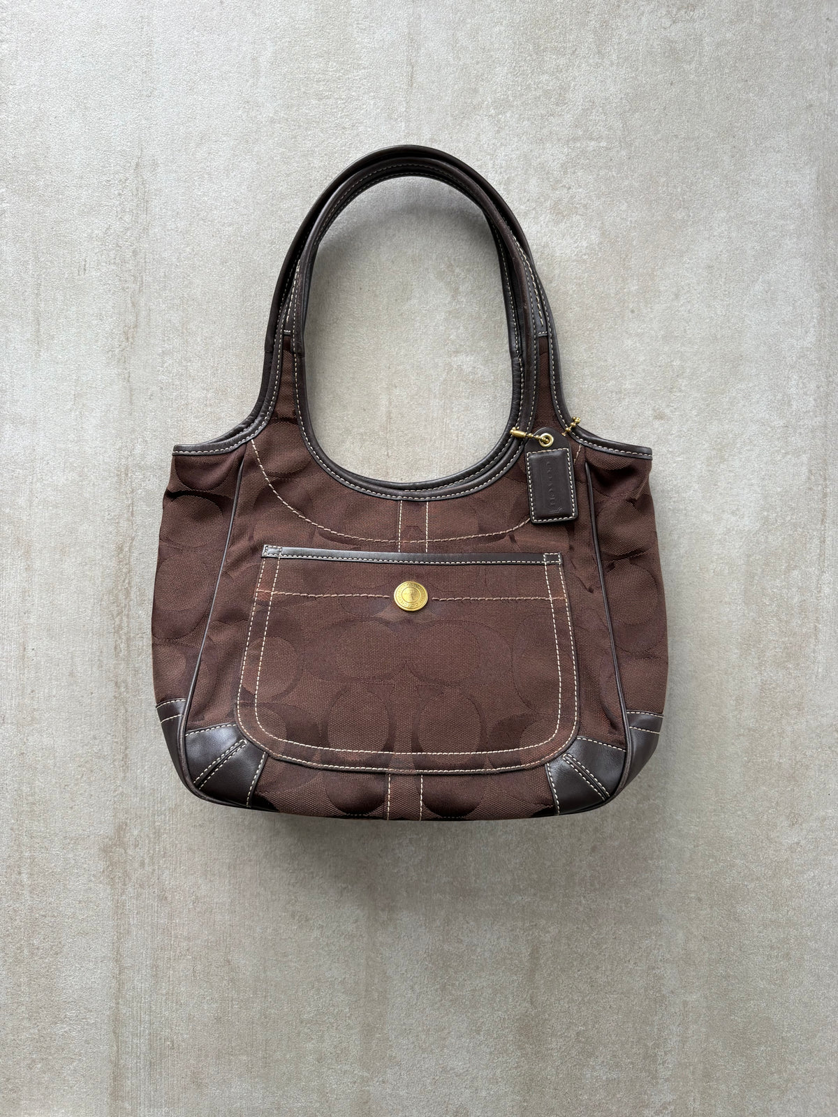 Coach Ergo Signature Tote Bag Choc Brown