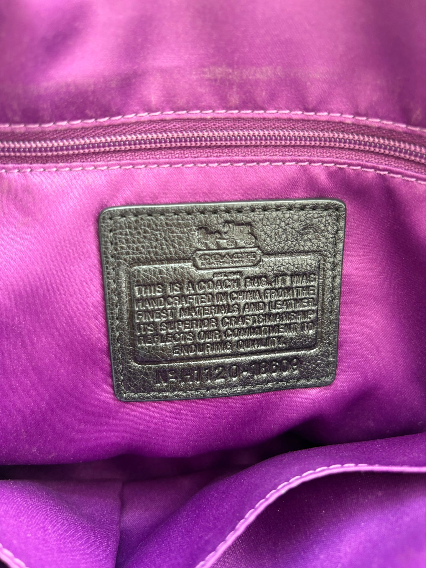 Coach Black Lindsey Madison Satchel Bag