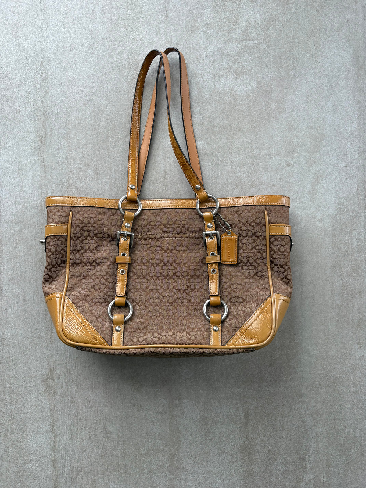 Coach Signature Brown Jacquard Gallery Tote