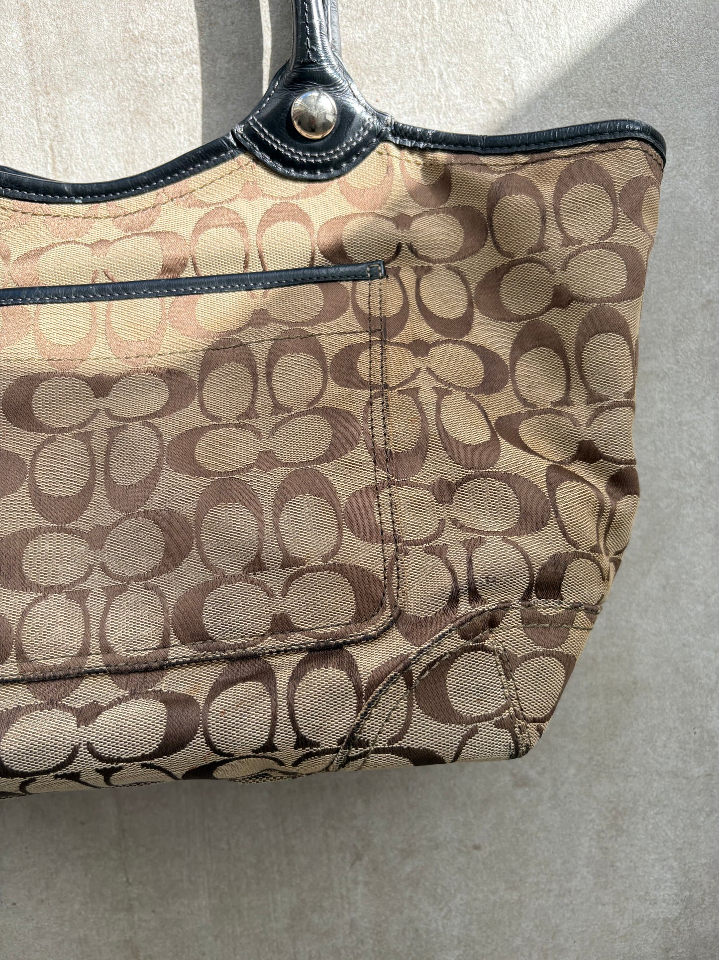 Coach Signature C Brown Tote Bag