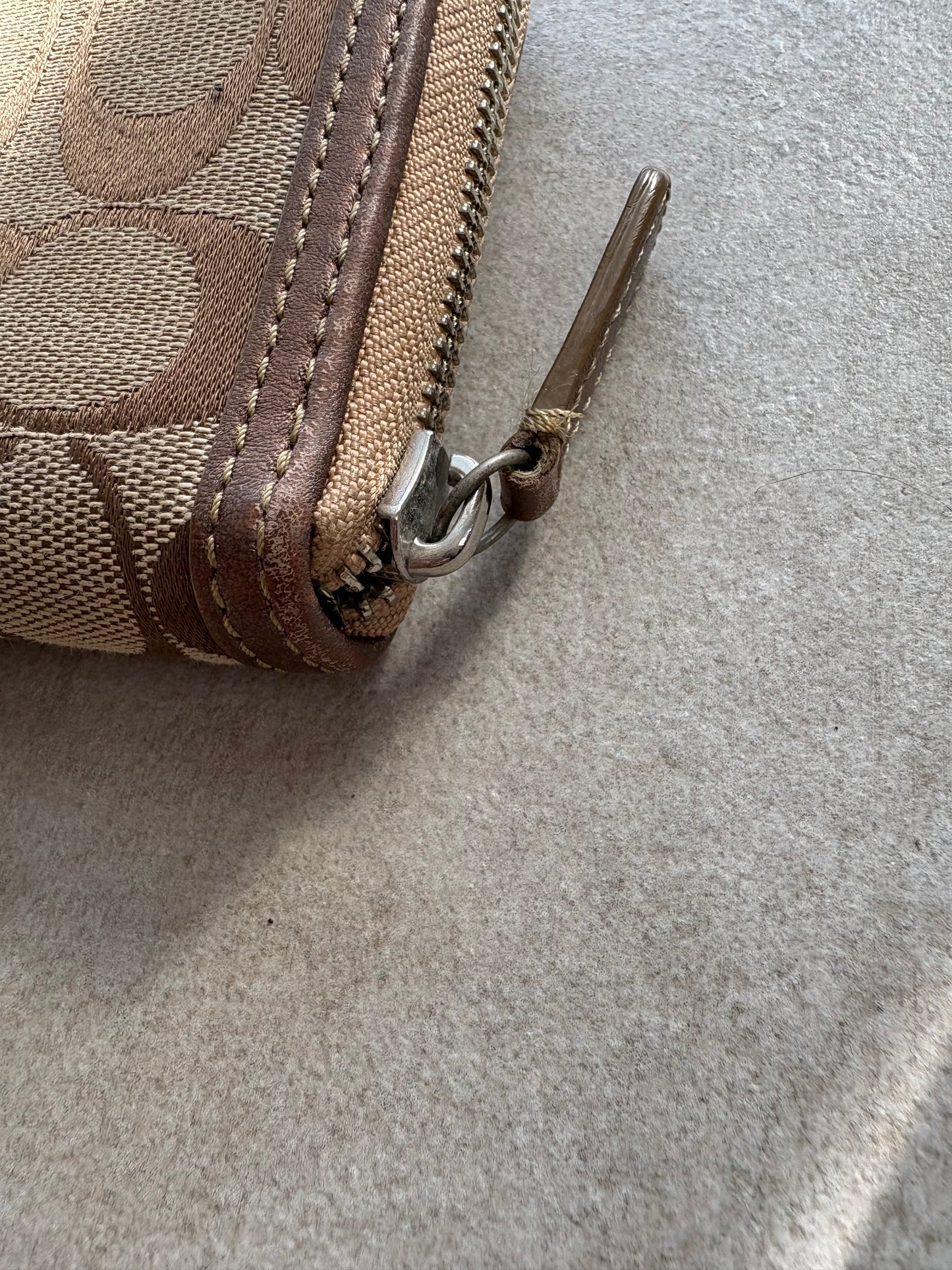Coach Signature C Tan Wallet