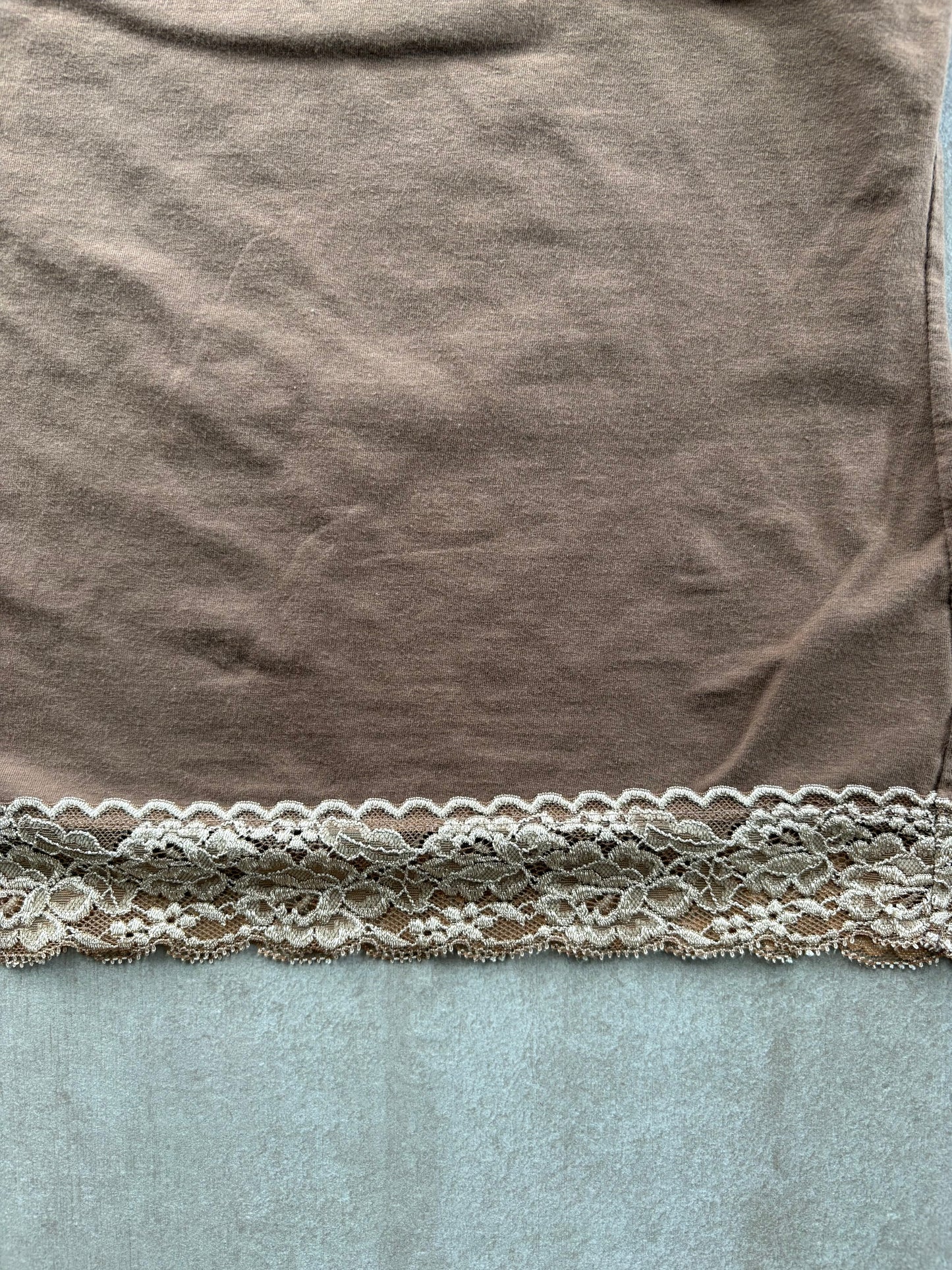00's Japanese Brown Cami w/ Lace Details