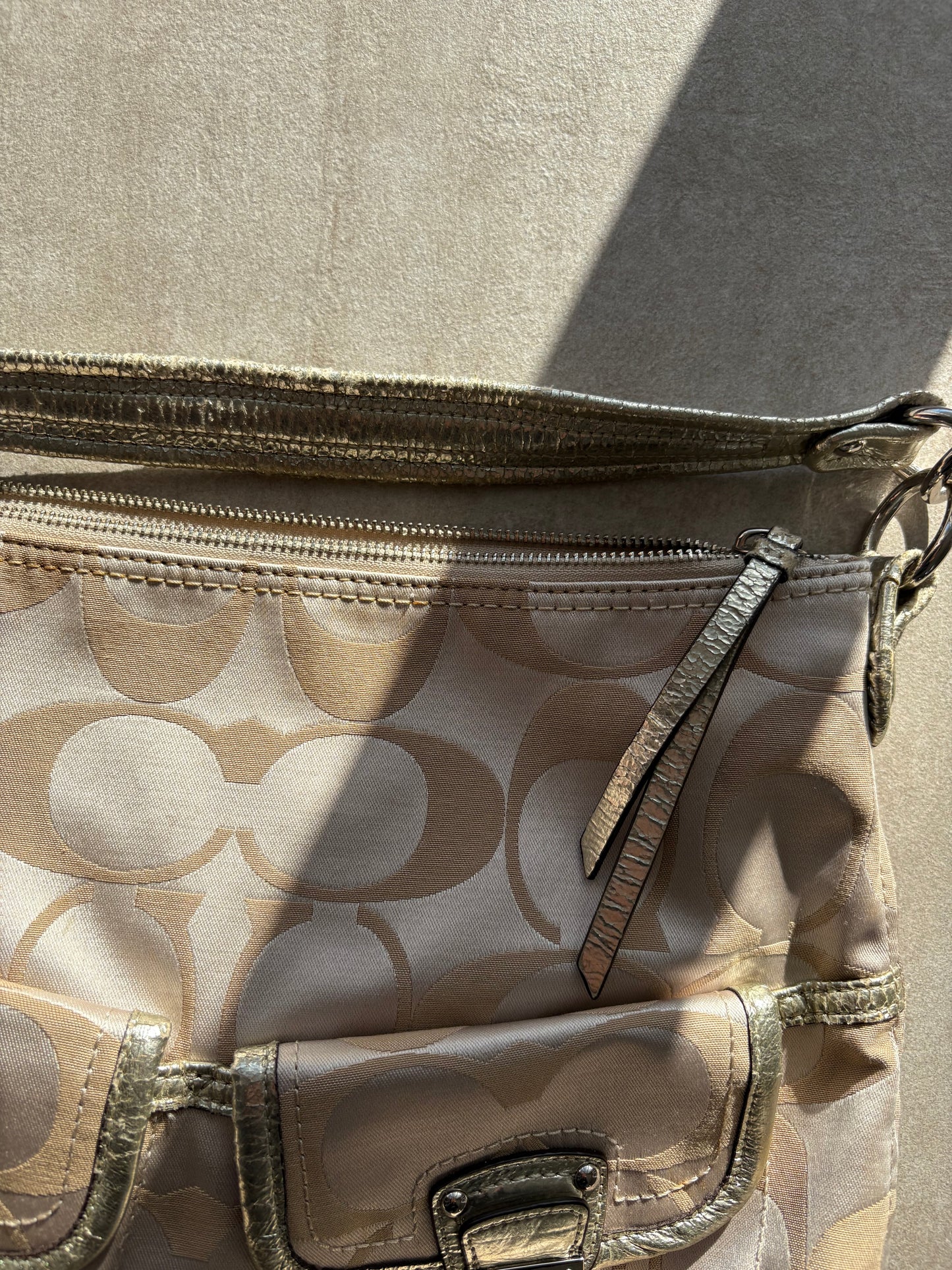 Coach 2way Signature Poppy Tote *AF
