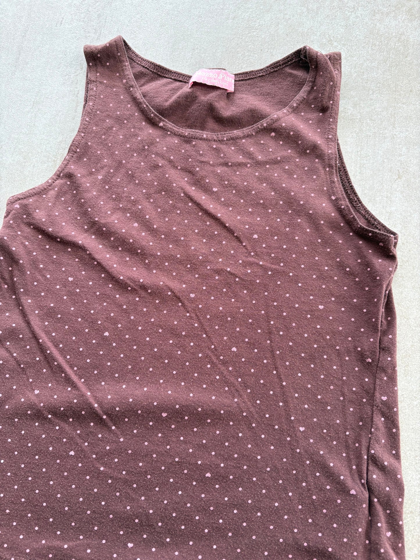 00's Mezzo Piano Brown Polka Dot Cami