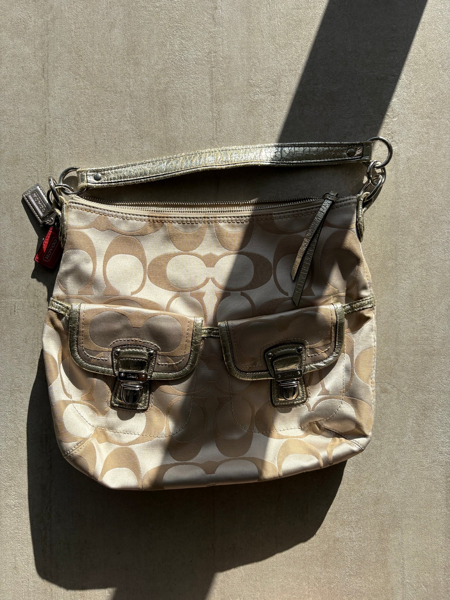 Coach 2way Signature Poppy Tote *AF