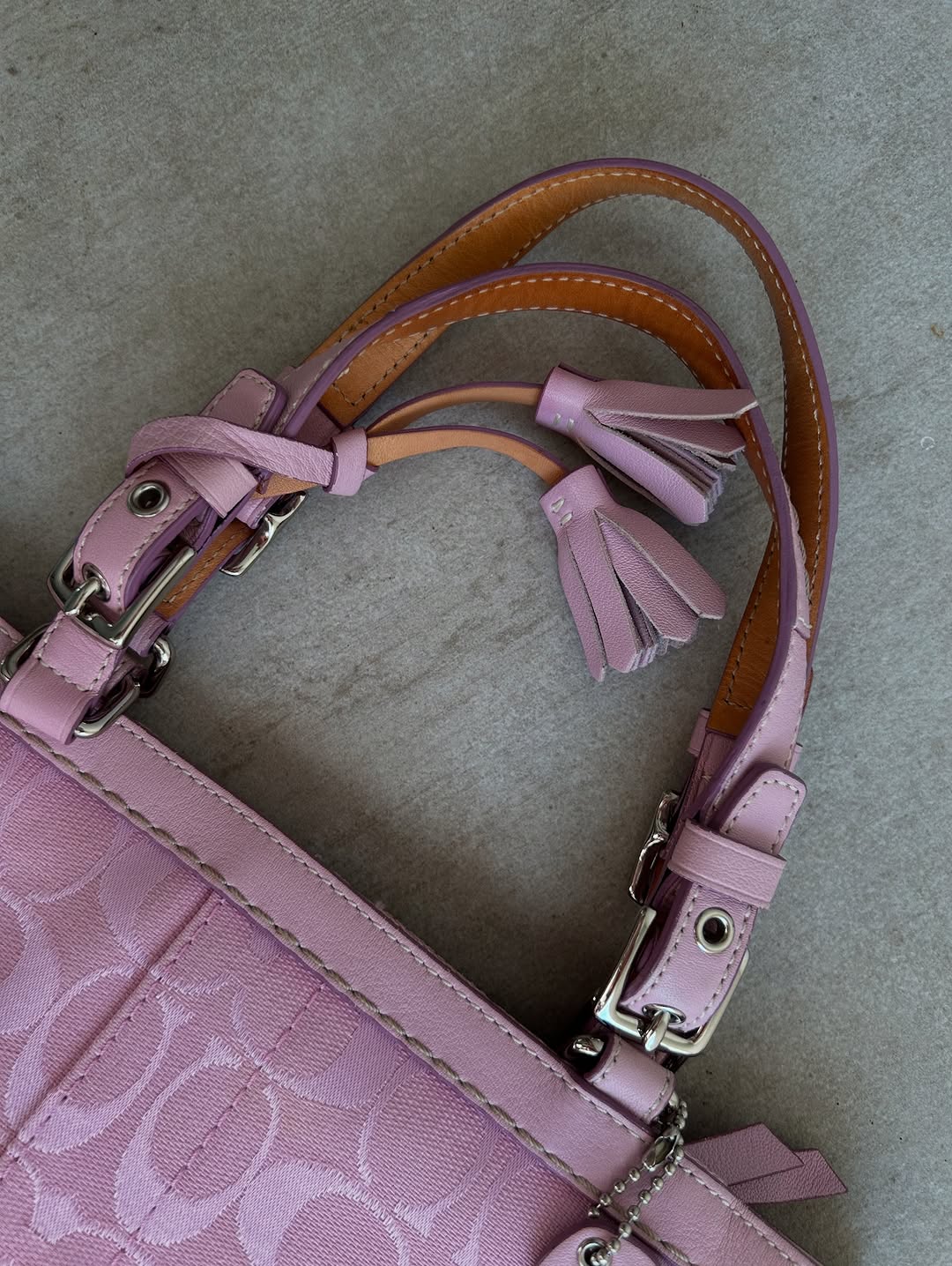 Coach Signature Pink Carryall Purse