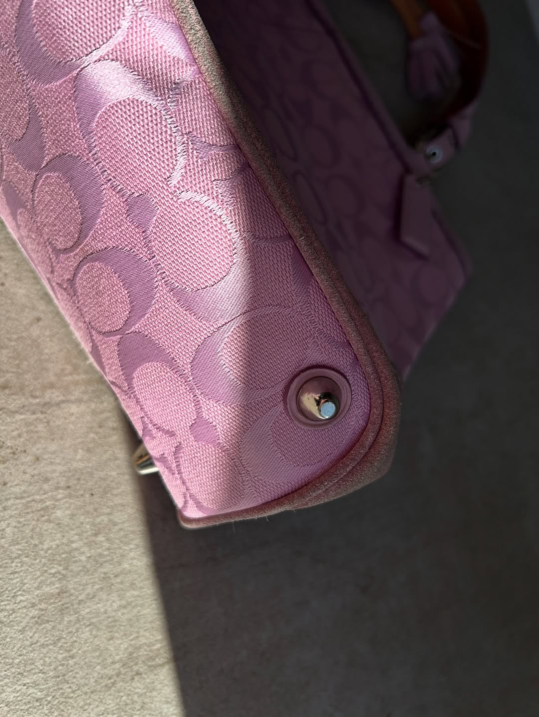 Coach Signature Pink Carryall Purse