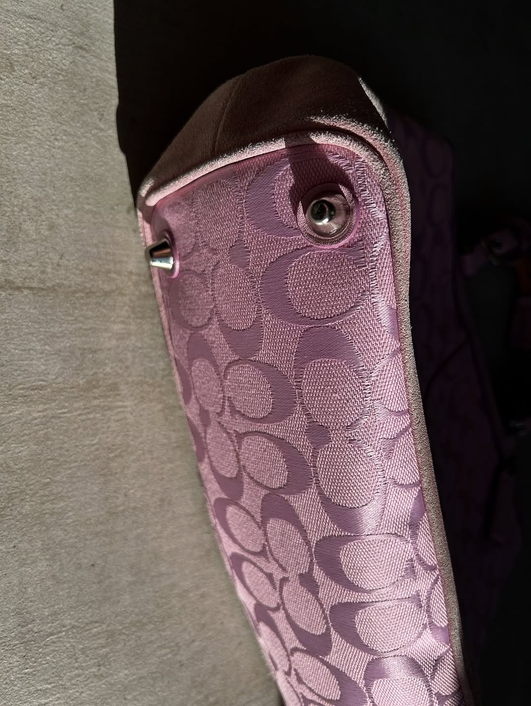 Coach Signature Pink Carryall Purse