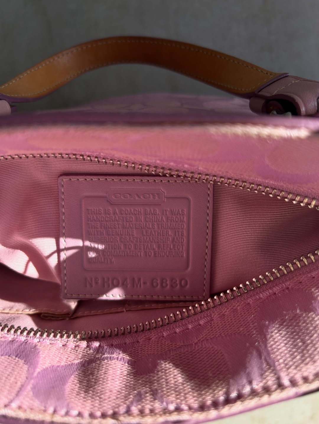 Coach Signature Pink Carryall Purse