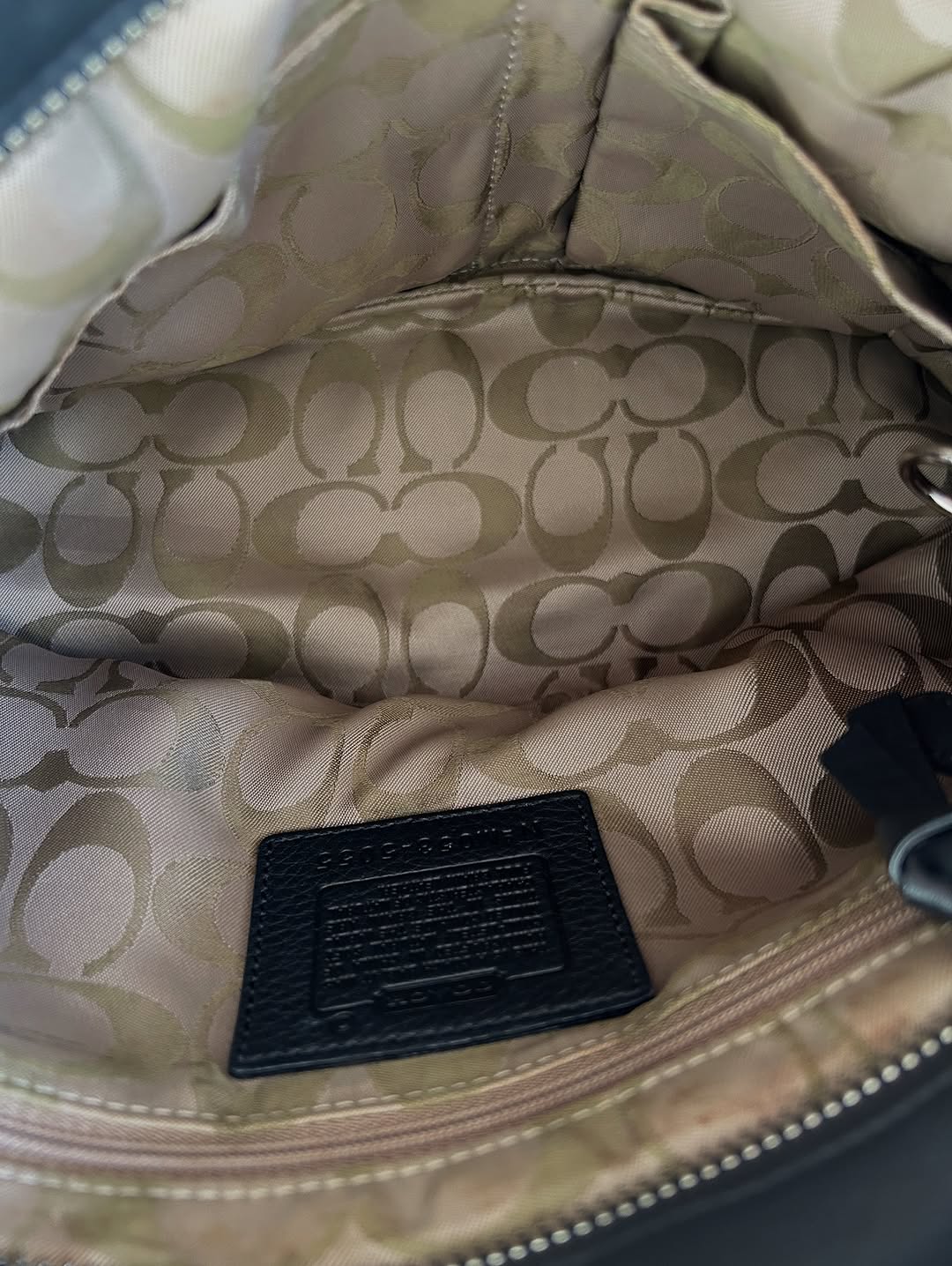 Coach Hamptons Pebbled Soft Black Leather Satchel Bag