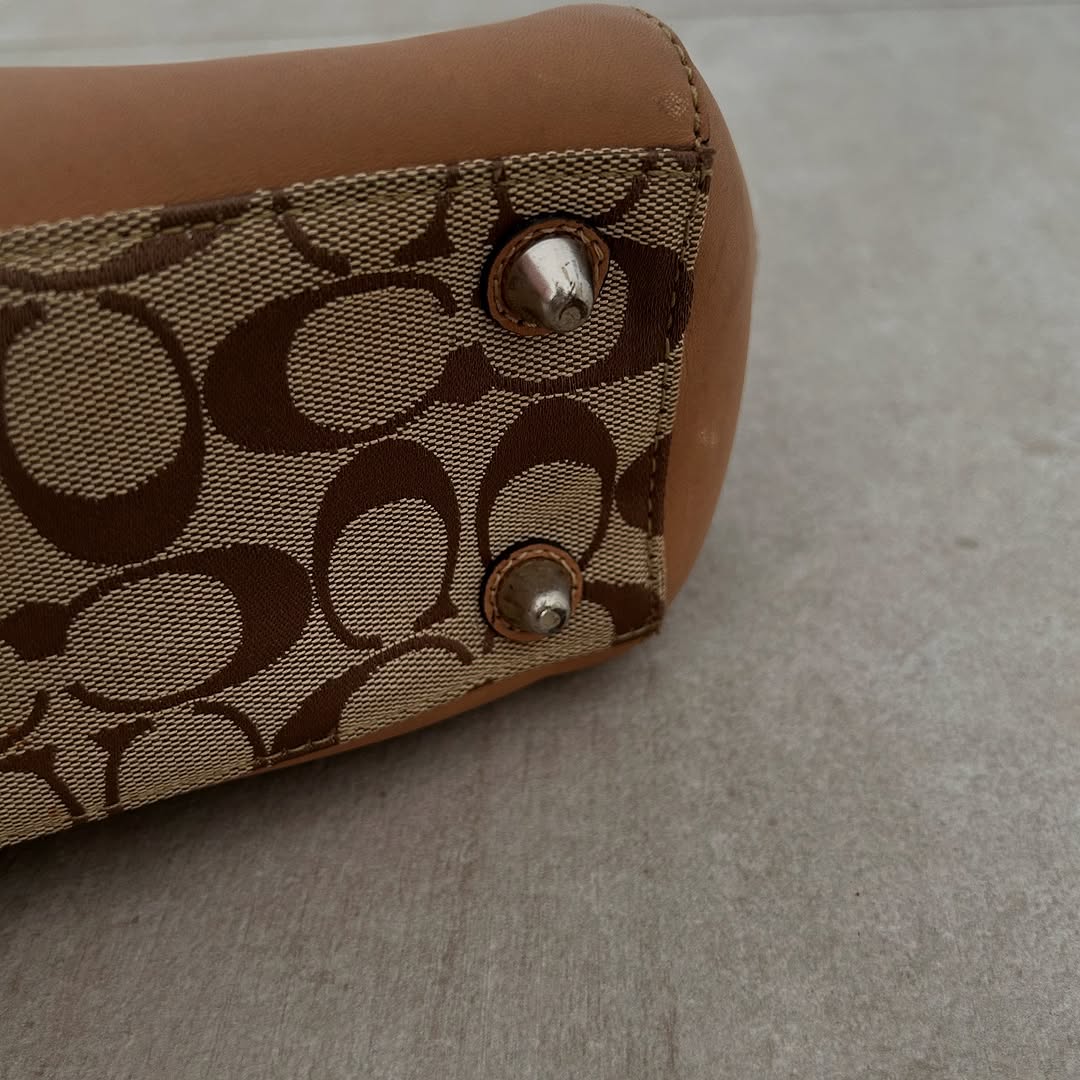 Coach Hamptons Khaki Tan Shopper Tote