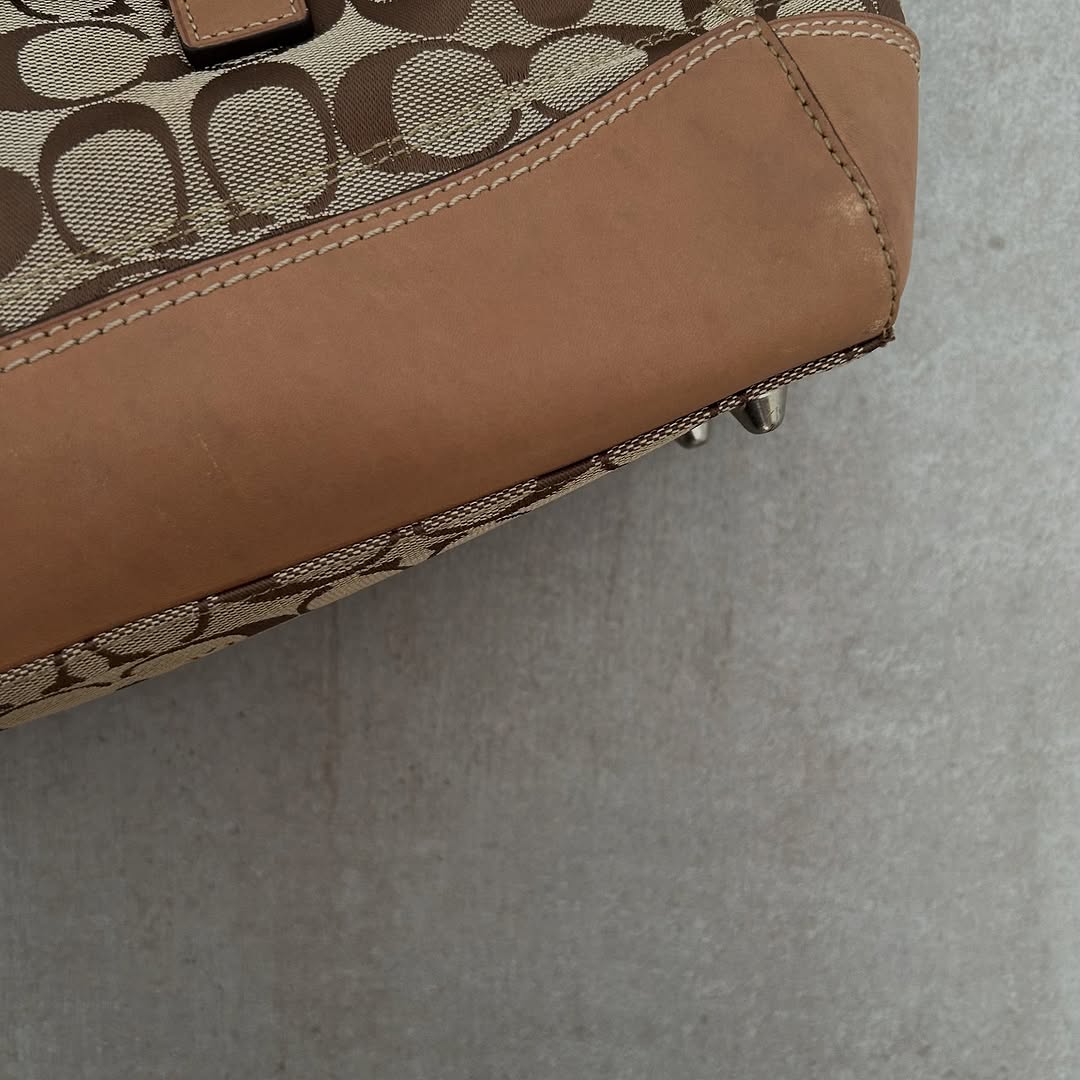 Coach Hamptons Khaki Tan Shopper Tote
