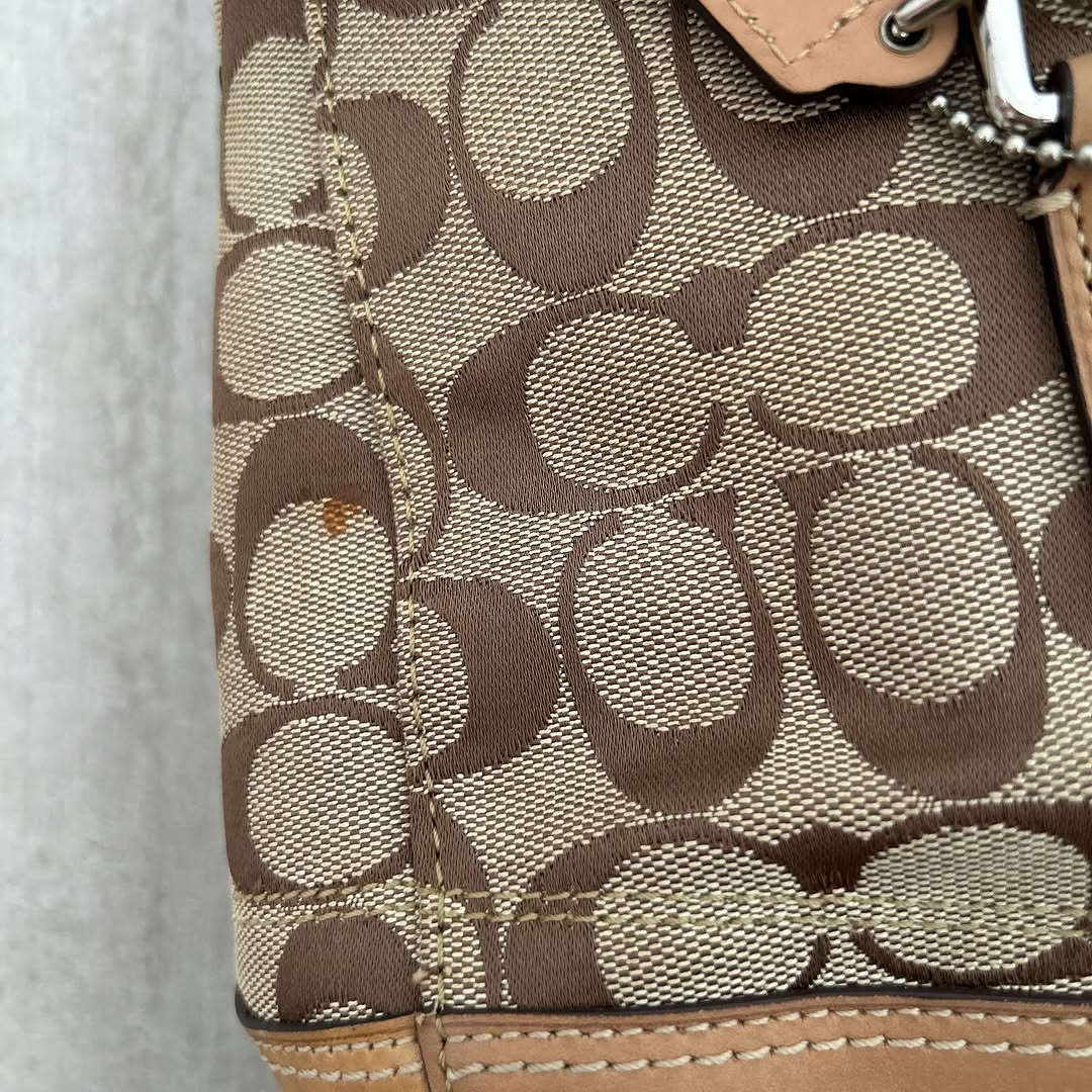 Coach Hamptons Khaki Tan Shopper Tote