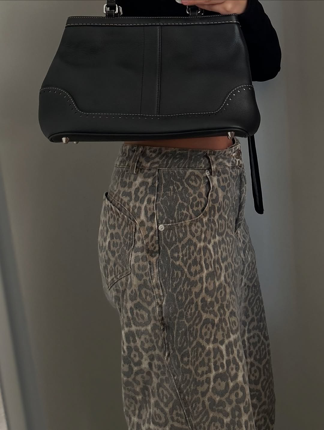 Coach Hamptons Pebbled Soft Black Leather Satchel Bag