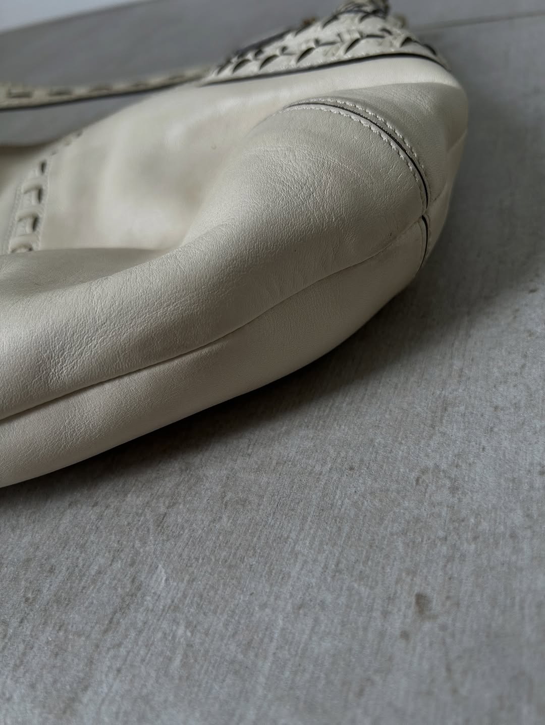 Coach Soho Hobo Bag With White Leather