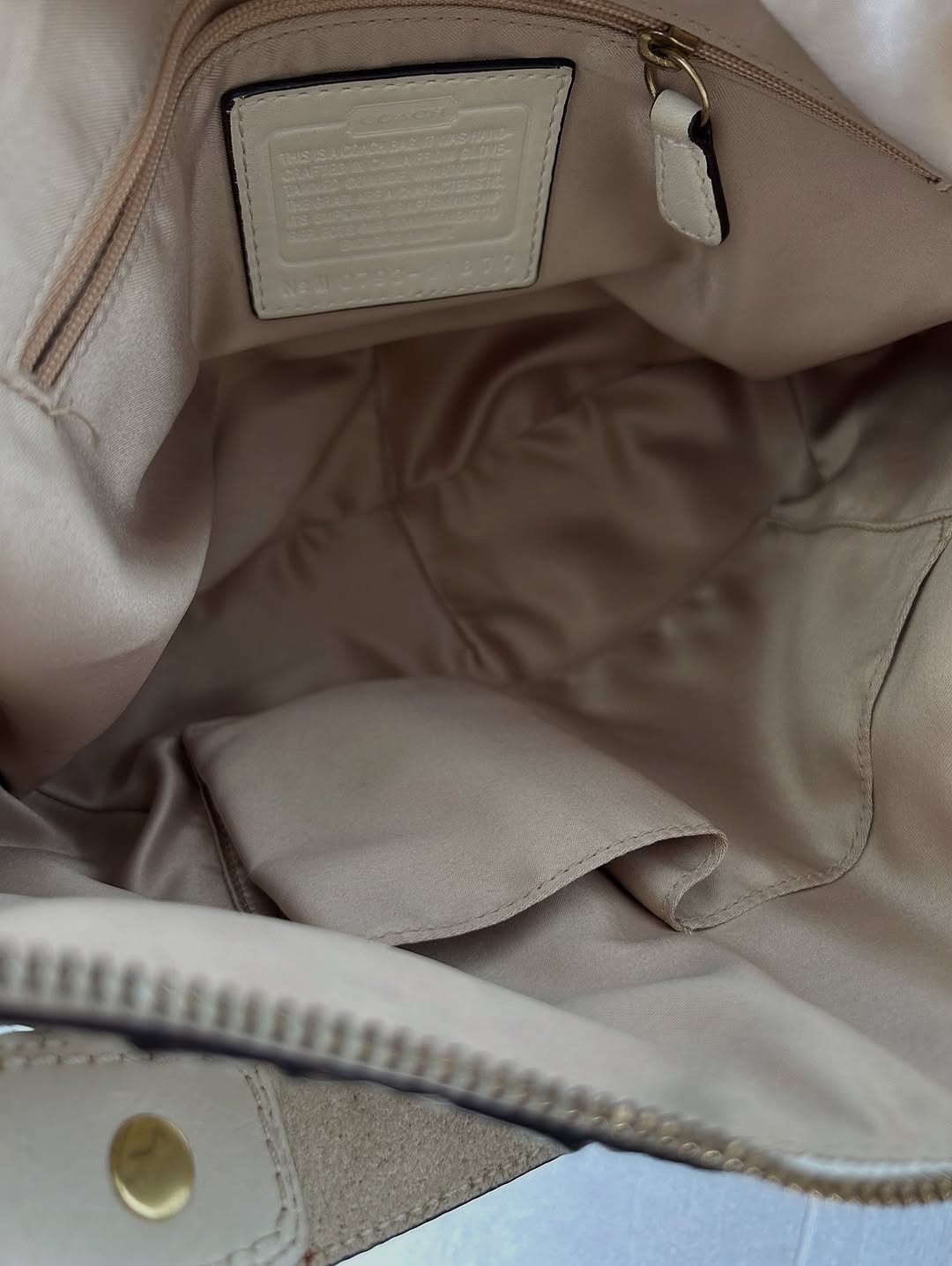 Coach Soho Hobo Bag With White Leather