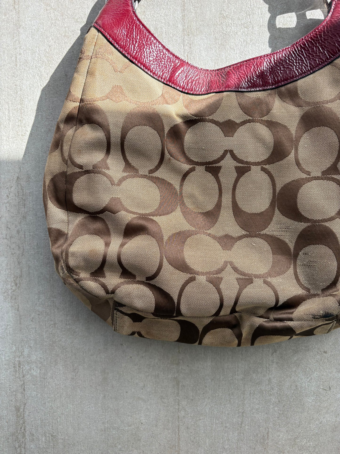 Coach Large Canvas Hobo Shoulder Bag *AF