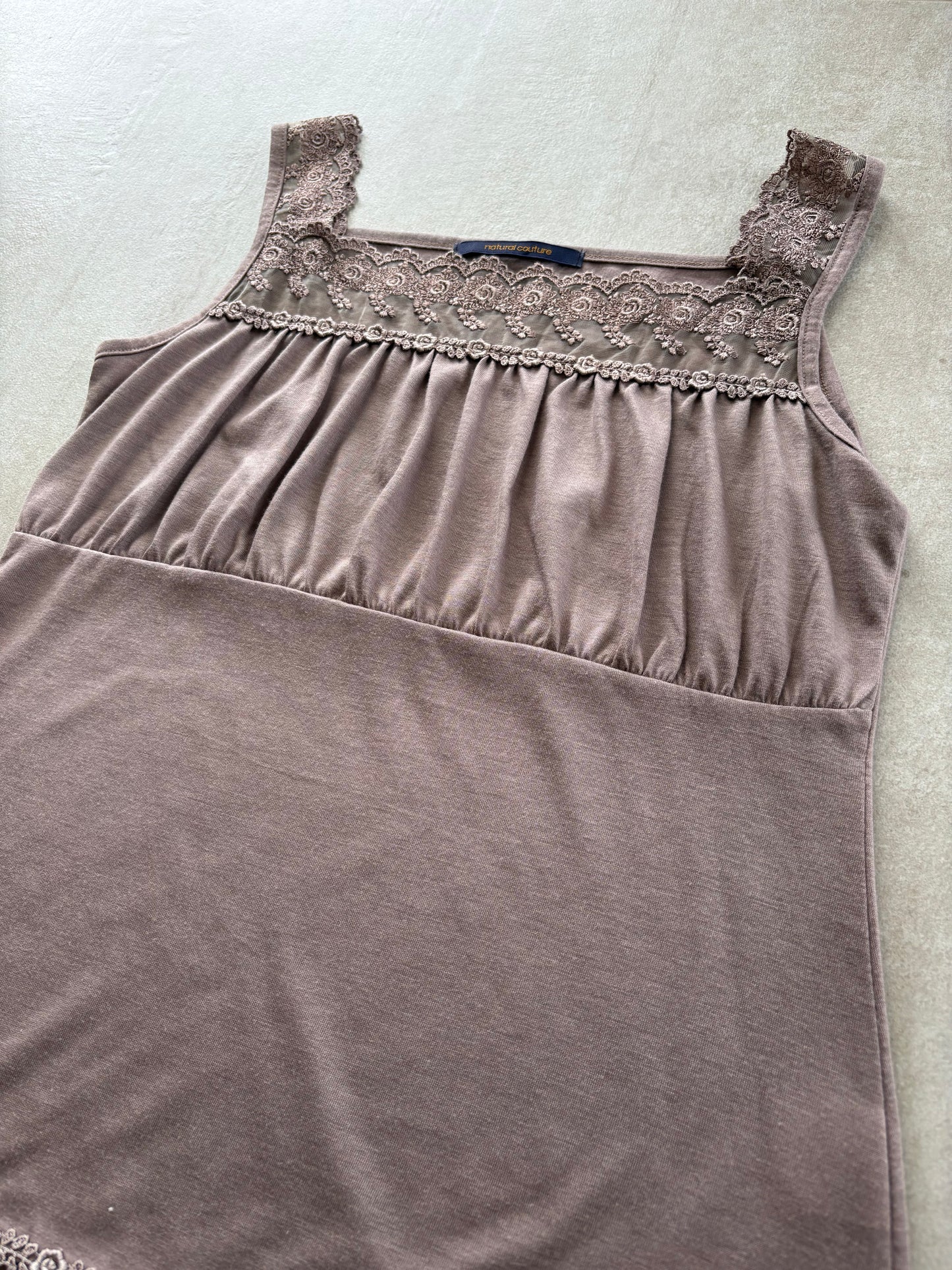 00's Japanese Mauve Babydoll Tank Top