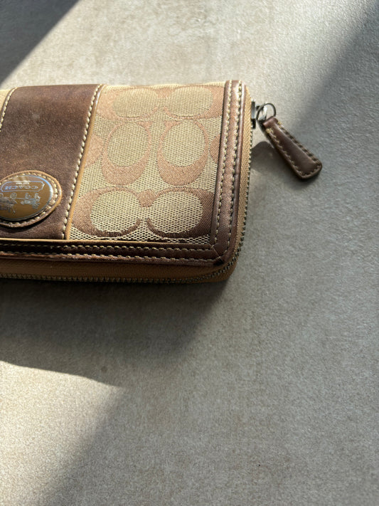 Coach Signature C Tan Wallet