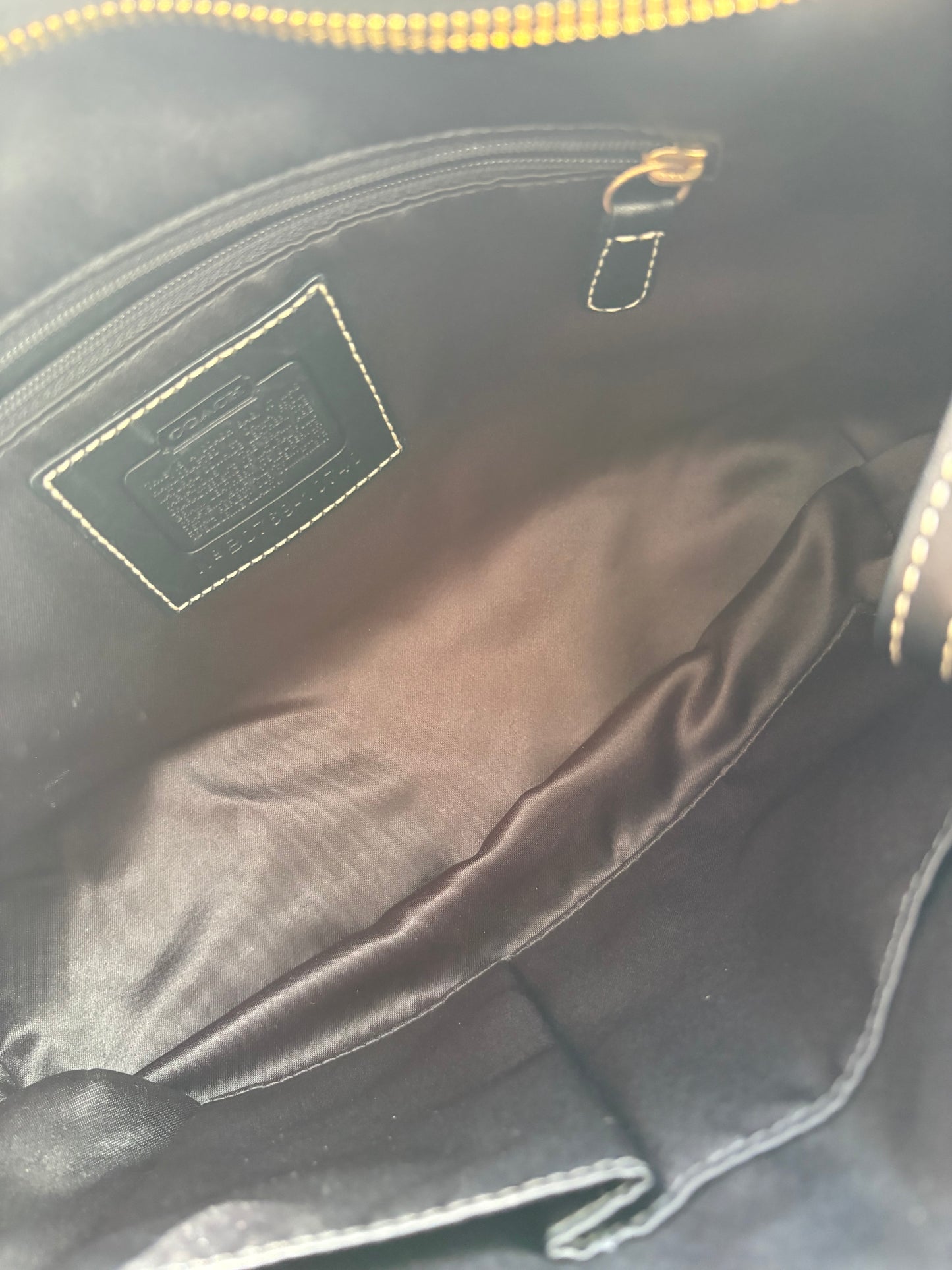 Coach Hobo Leather Black Shoulder Bag