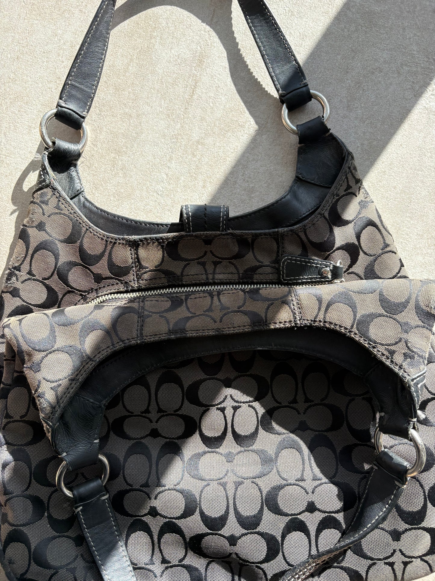 Coach Black Signature Soho Lynn Shoulder Bag *AF
