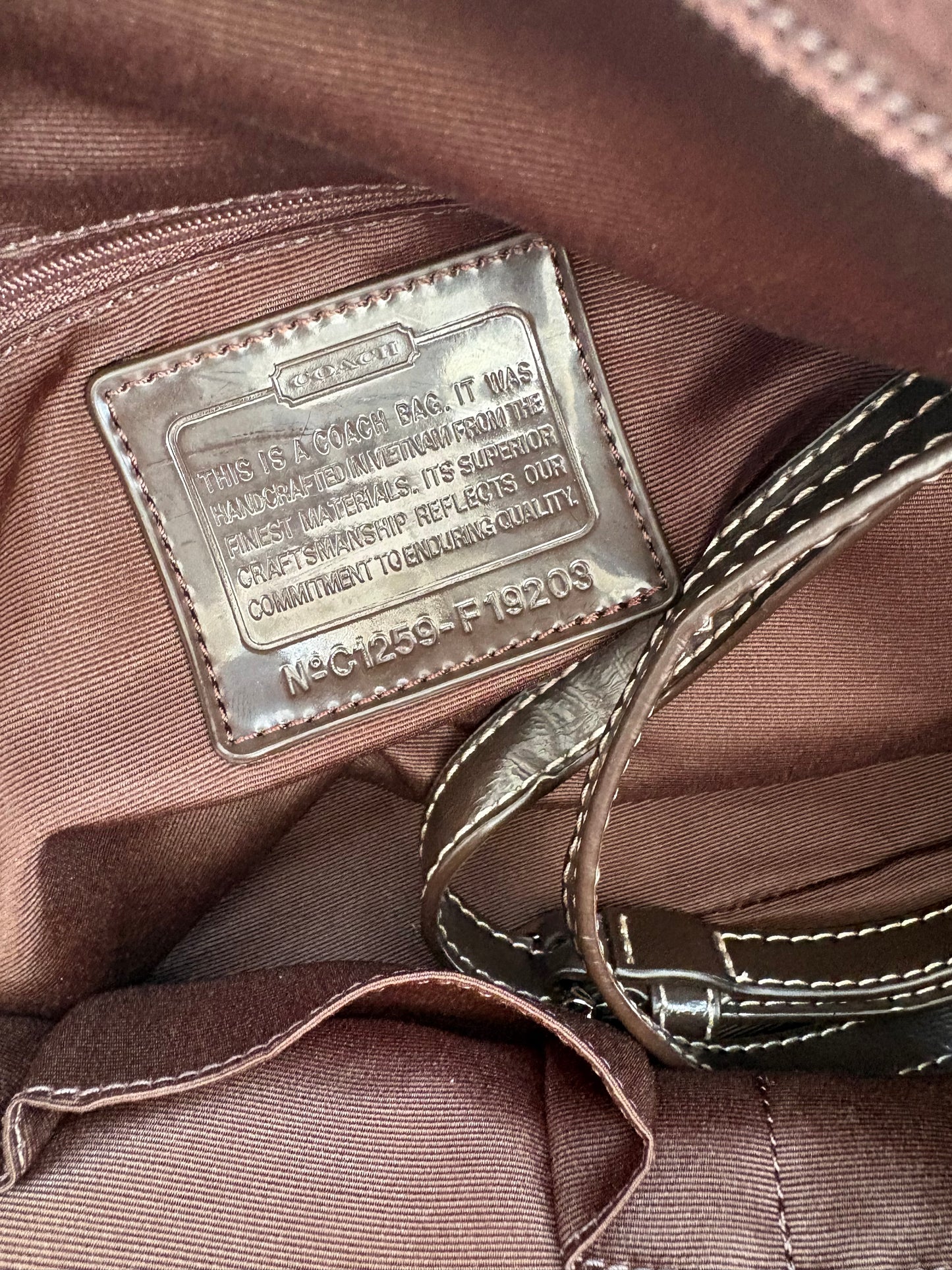 Coach Signature Stripe Shoulder Bag